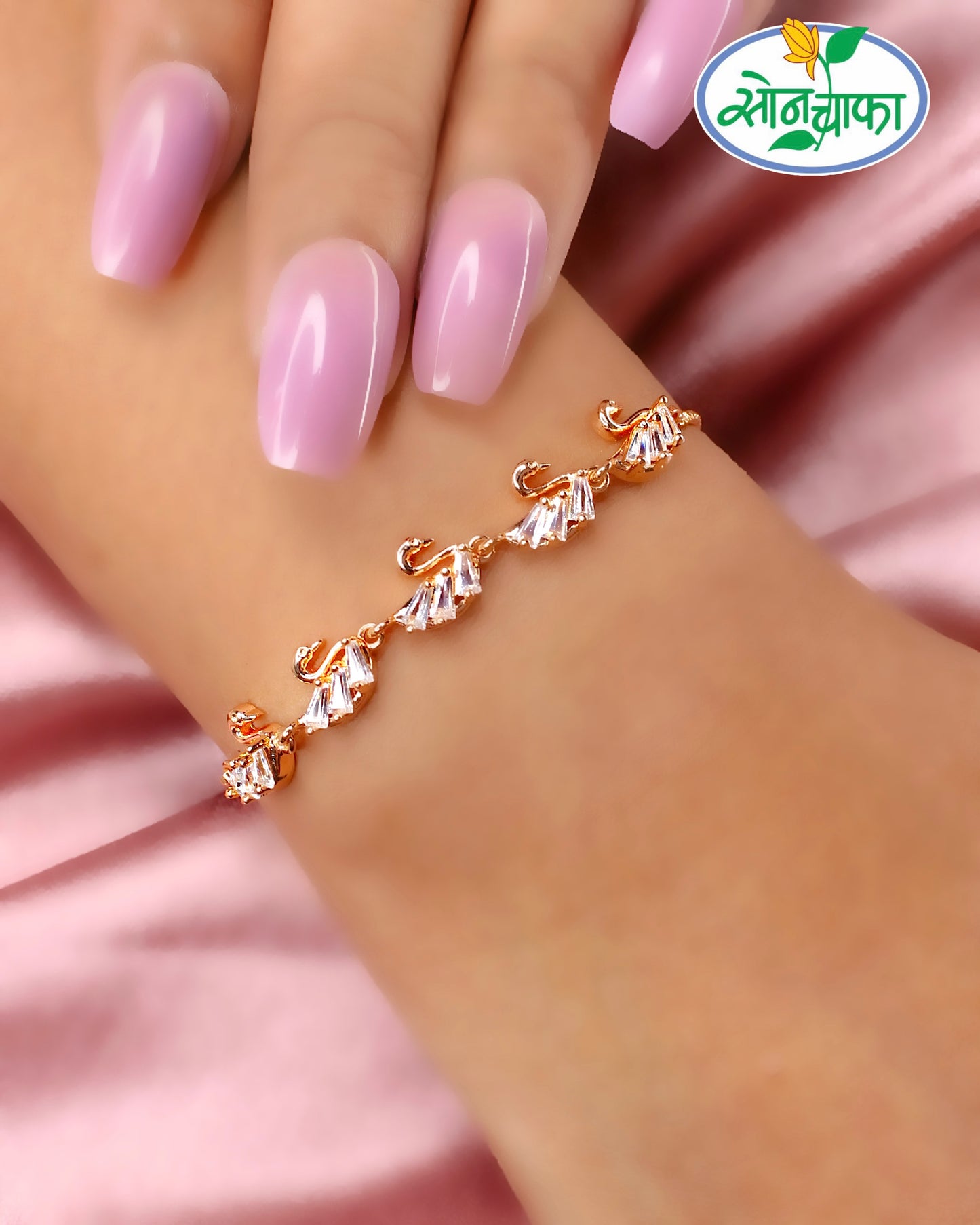 FANCY PEACOCK DIAMOND BRACELET