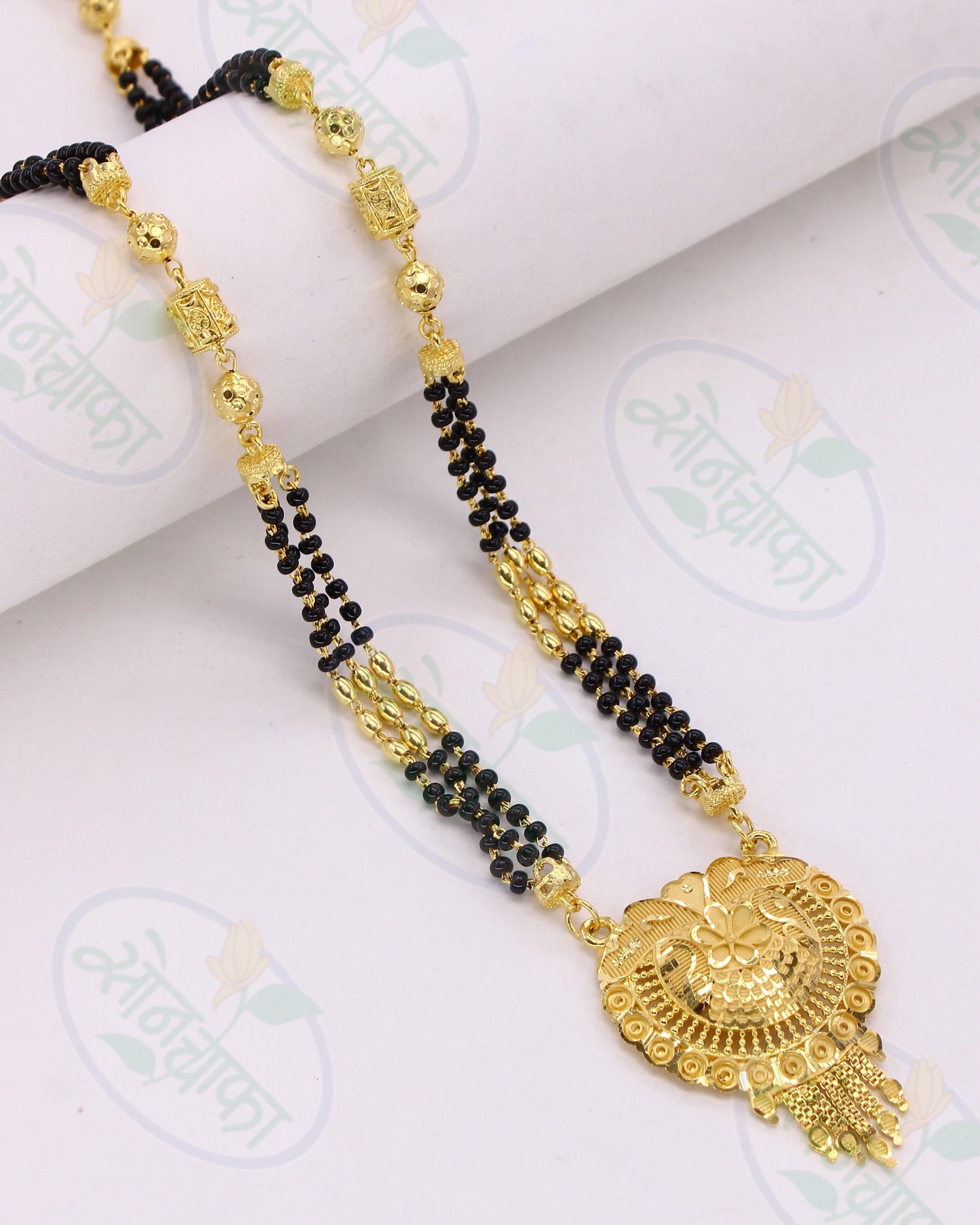 IMPRESSIVE GOLD PALTED MANGALSUTRA