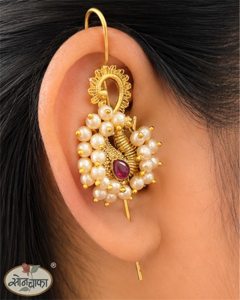 BEUTIFUL PEACOCK EAR-CUFF