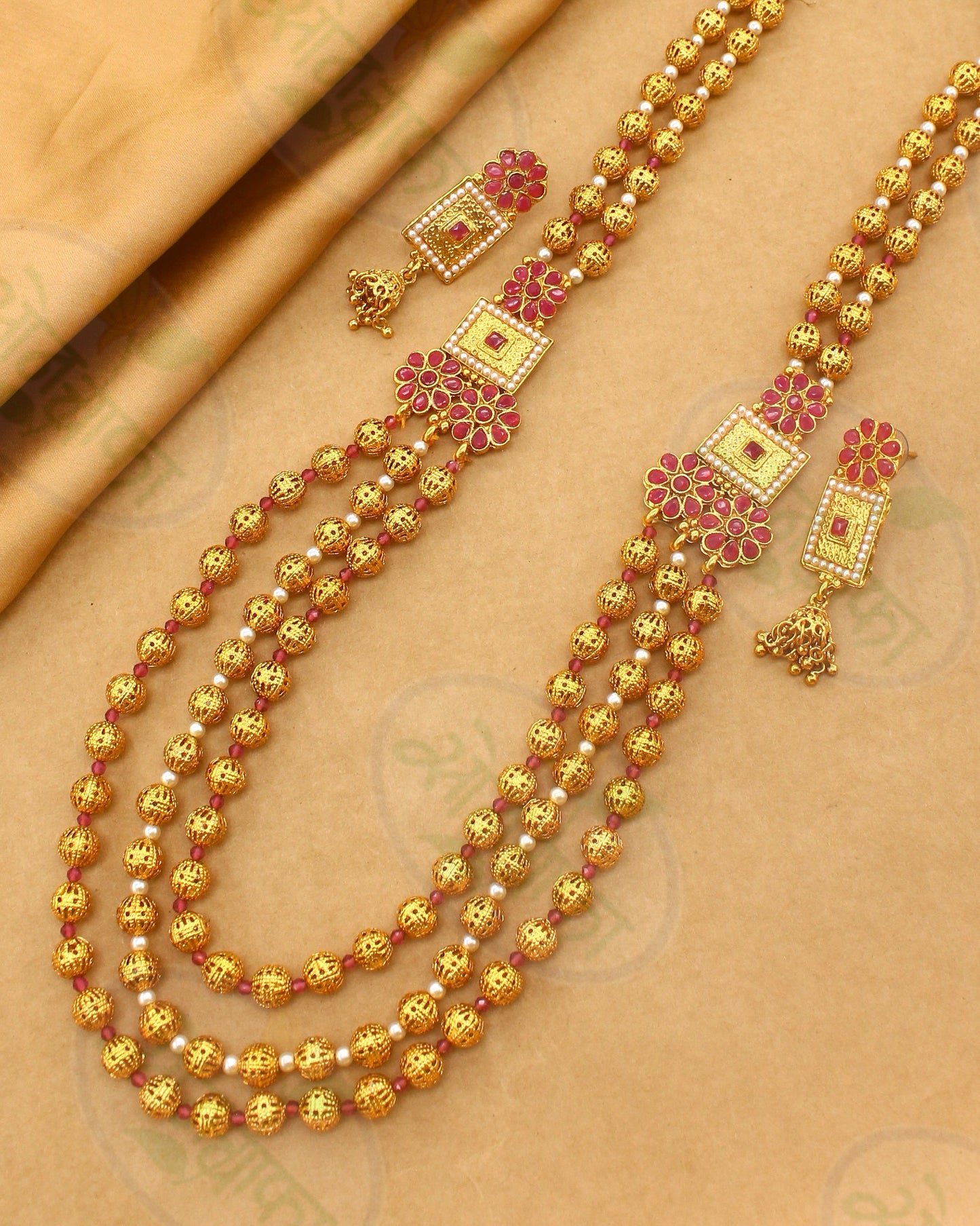 GOLDEN BEADED ANTIQUE NECKLACE