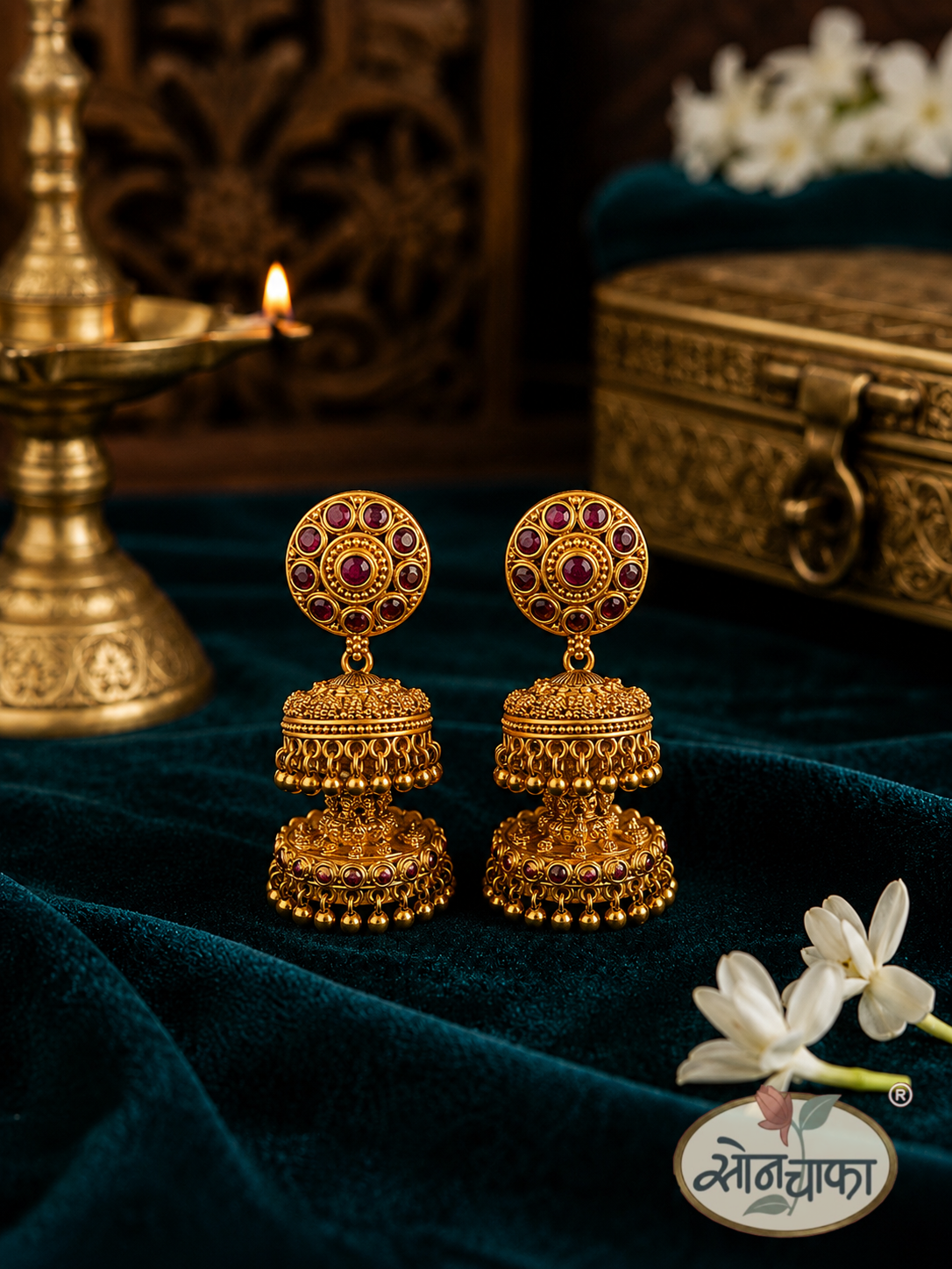 LAKSHMI TEMPLE JHUMKA