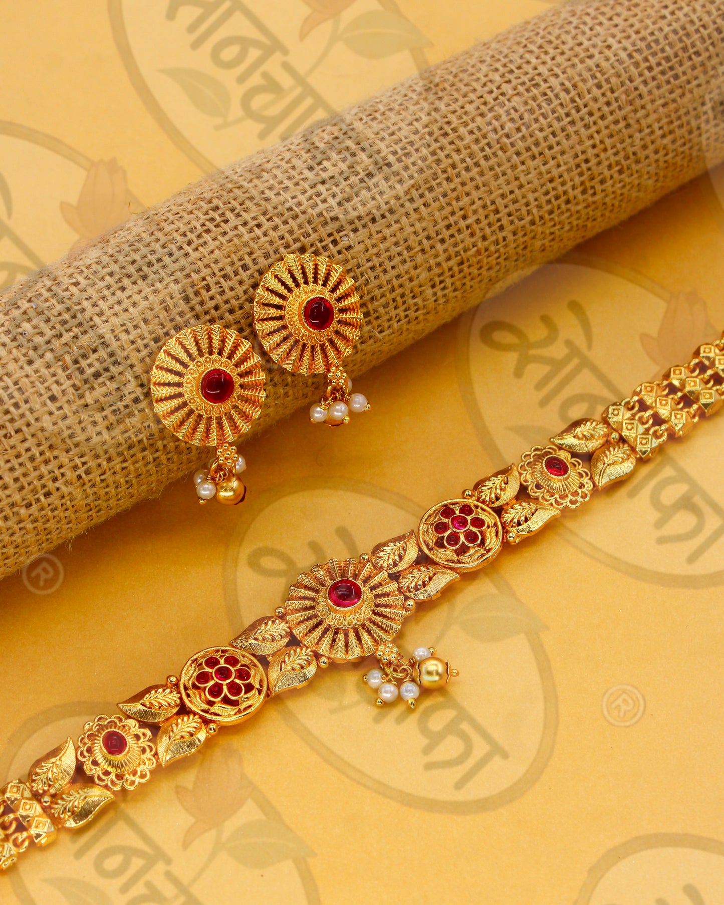LEAF DESIGNER CHOKER SET