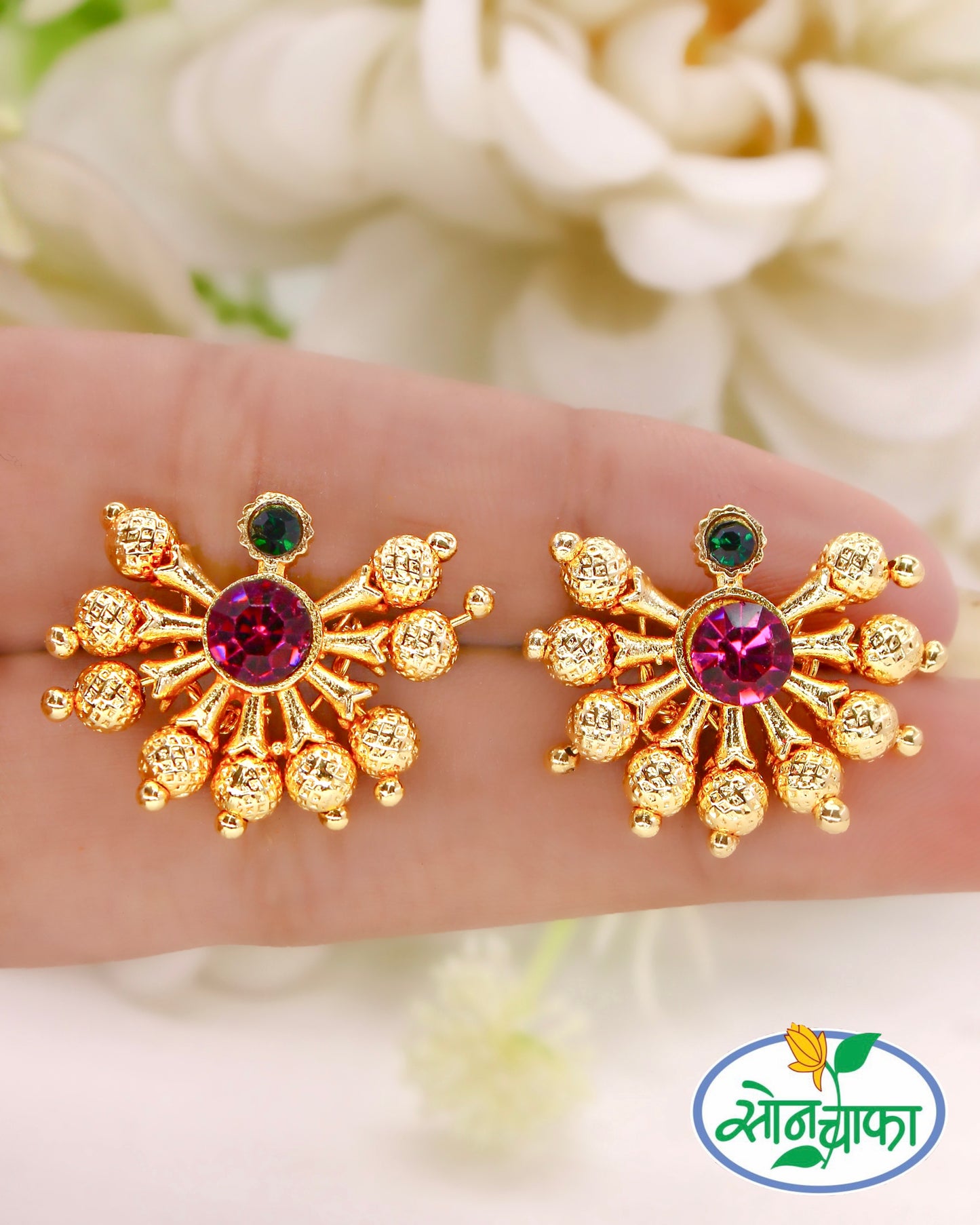 DESIGNER GOLDEN BEADS EARRINGS