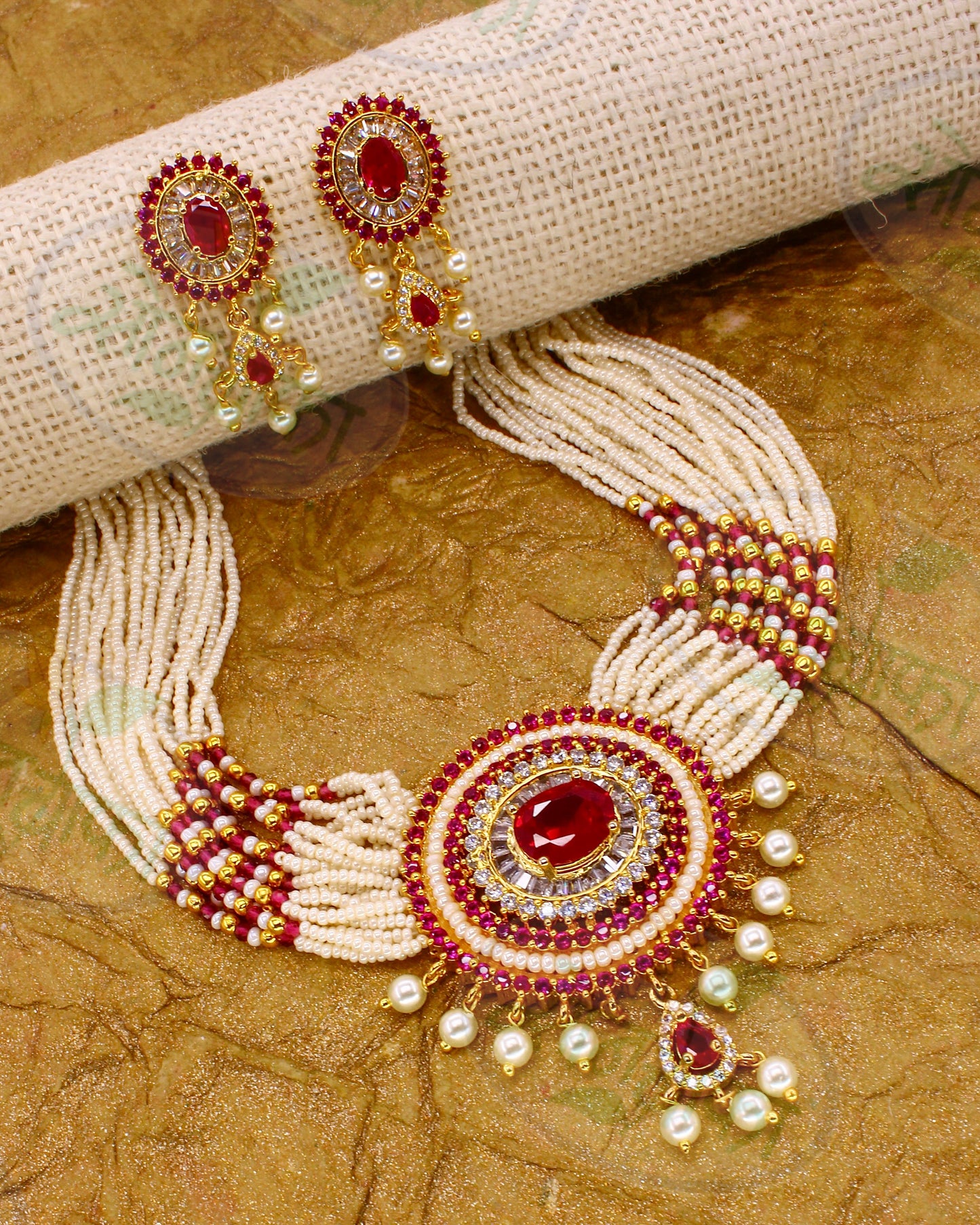 CIRCLE DESIGNER CHOKER SET