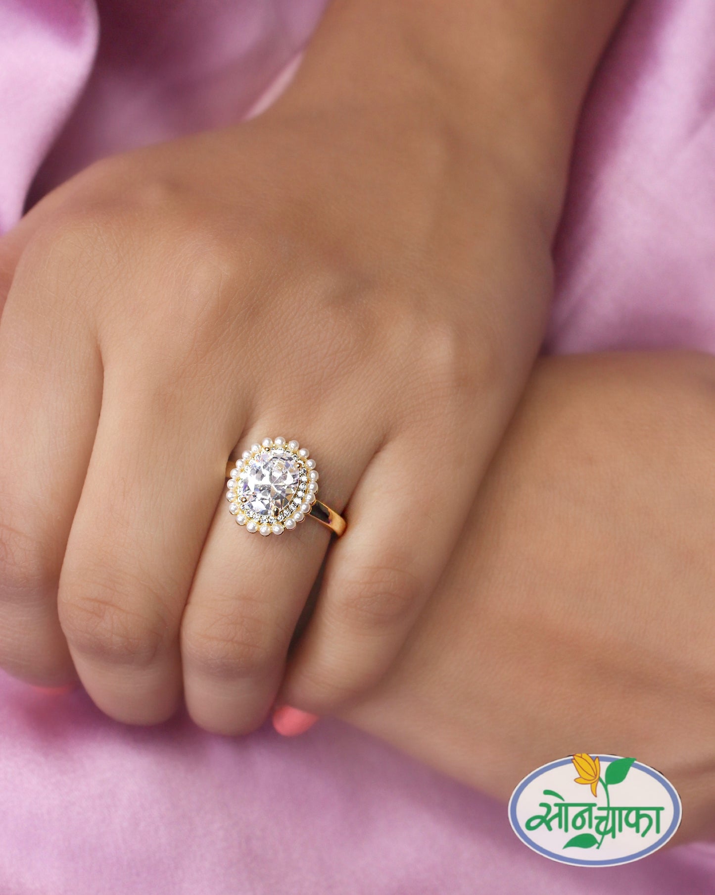 PEARL BEAD DESIGNER RING