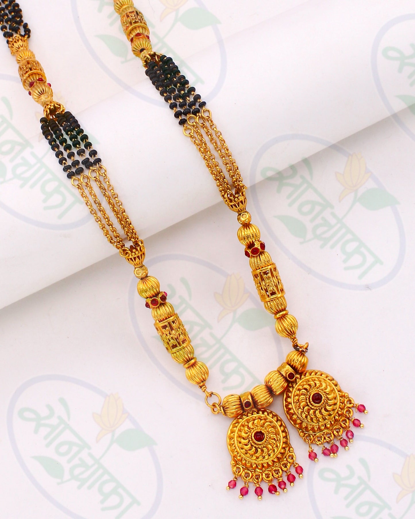BLACK BEADS DESIGNER MANGALSUTRA