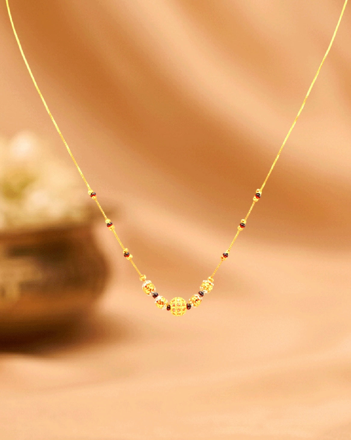 DESIGNER GOLDEN BEADS MANGALSUTRA