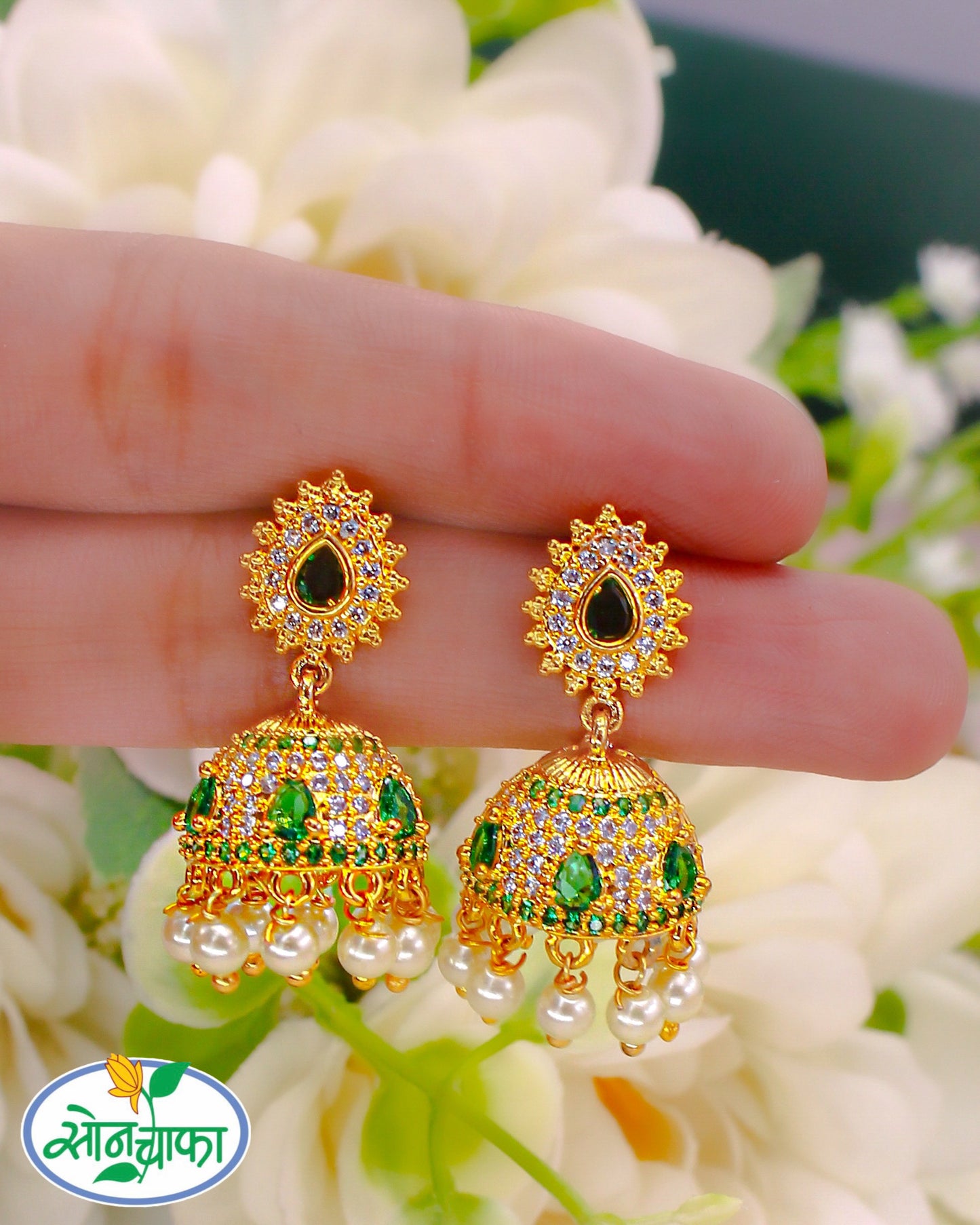 BRILLIANT MOTI JHUMKI