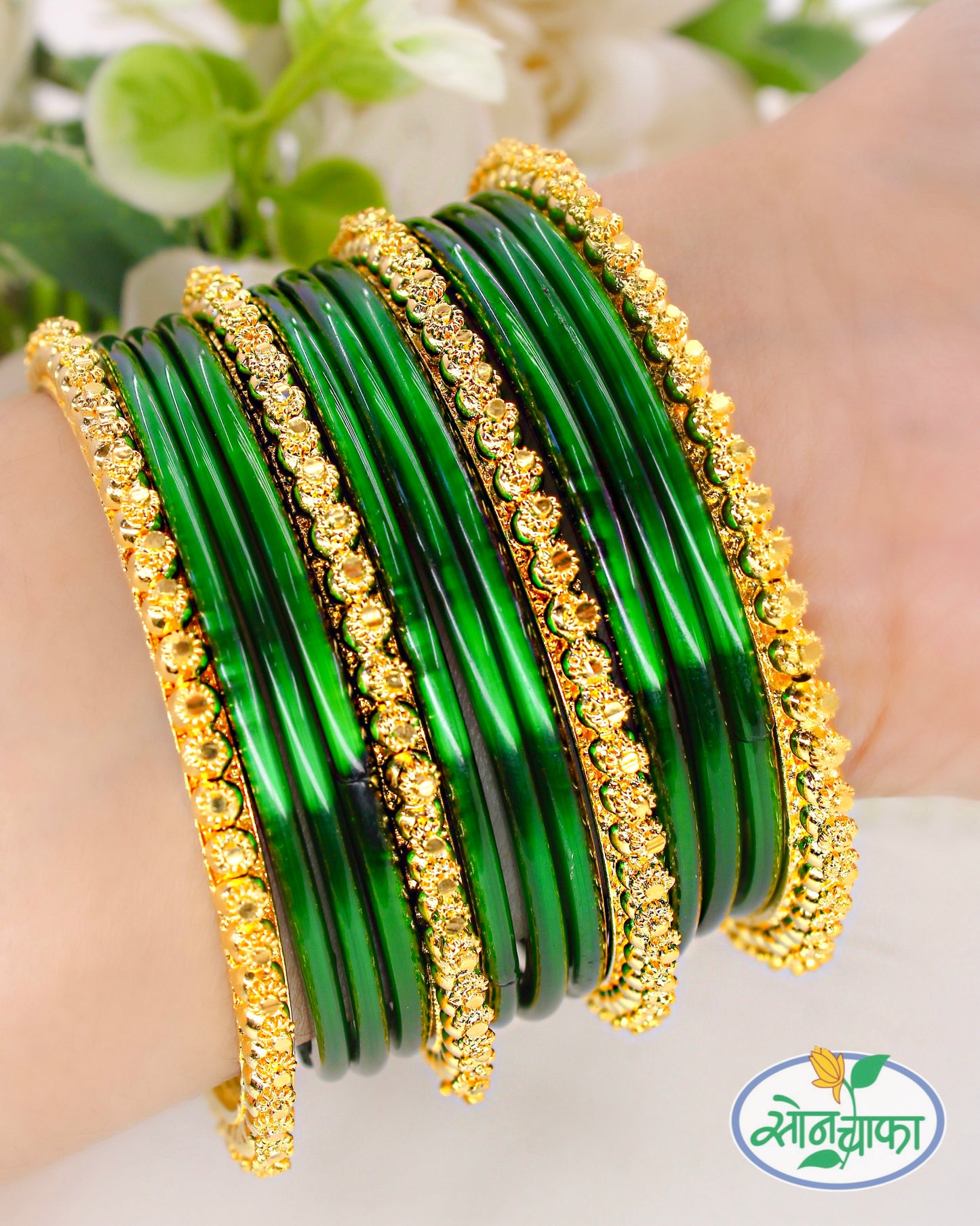 ENTICING GOLD TONE BANGLES