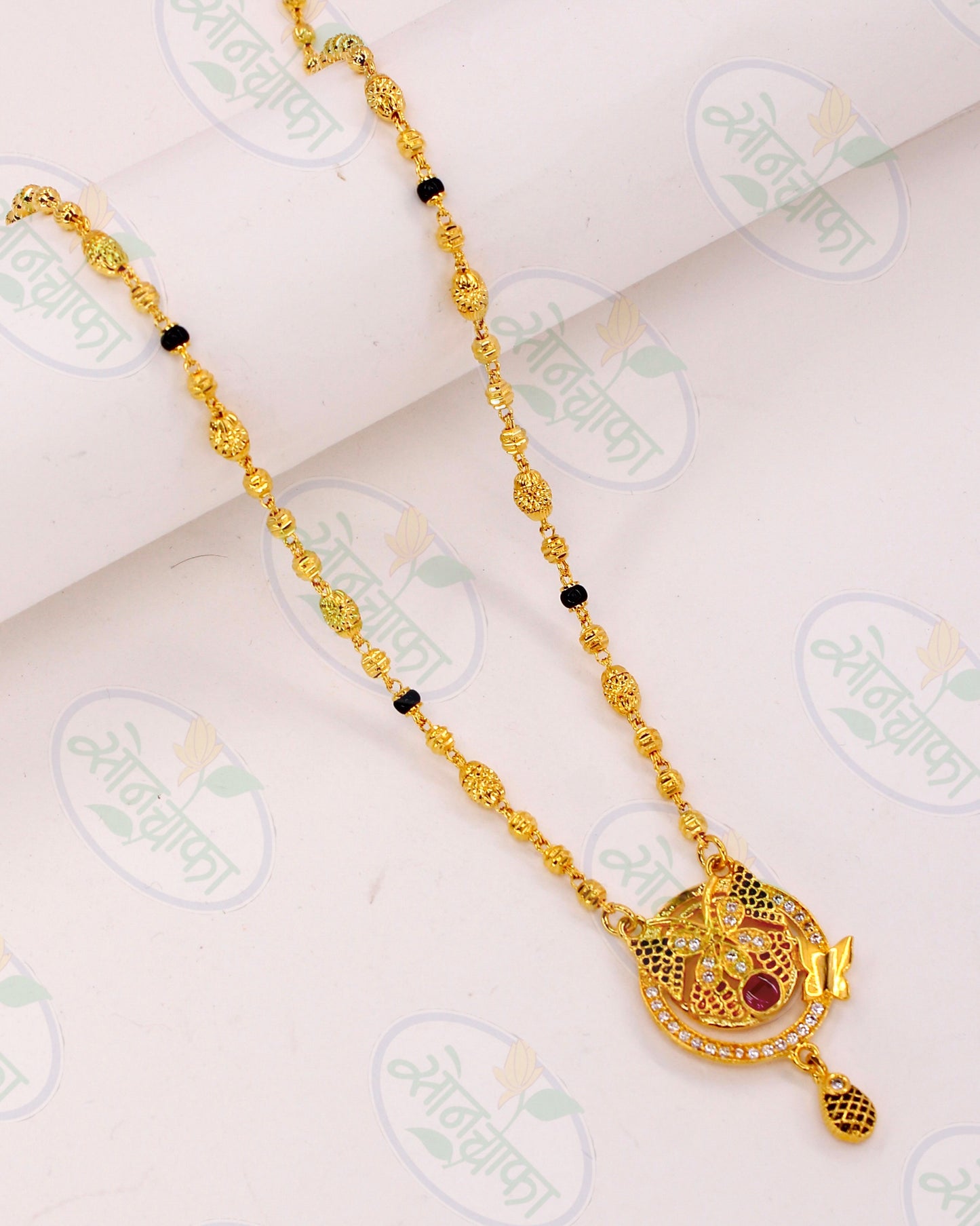 SHORT GOLD PLATED MANGALSUTRA