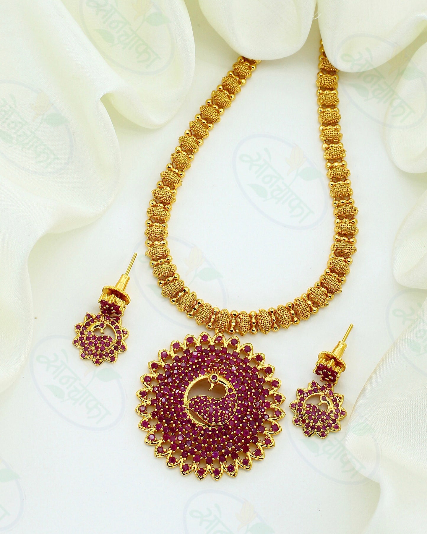 TRENDY PEACOCK DESIGNER NECKALCE