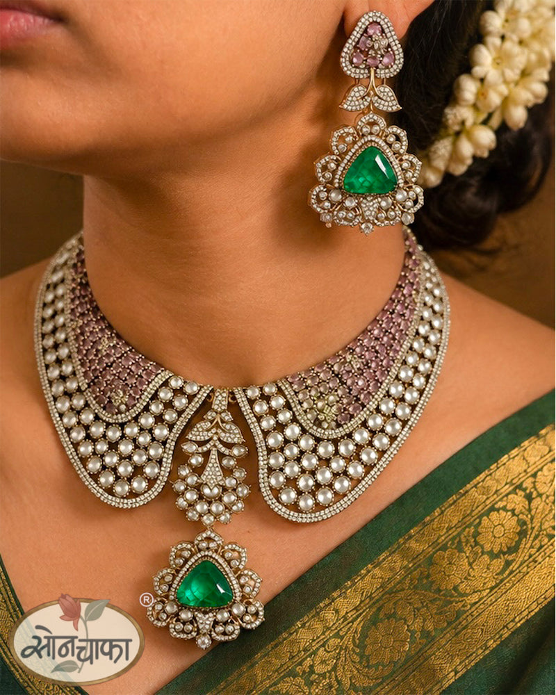 UNIQUE STYLISED RAJASI NECKLACE