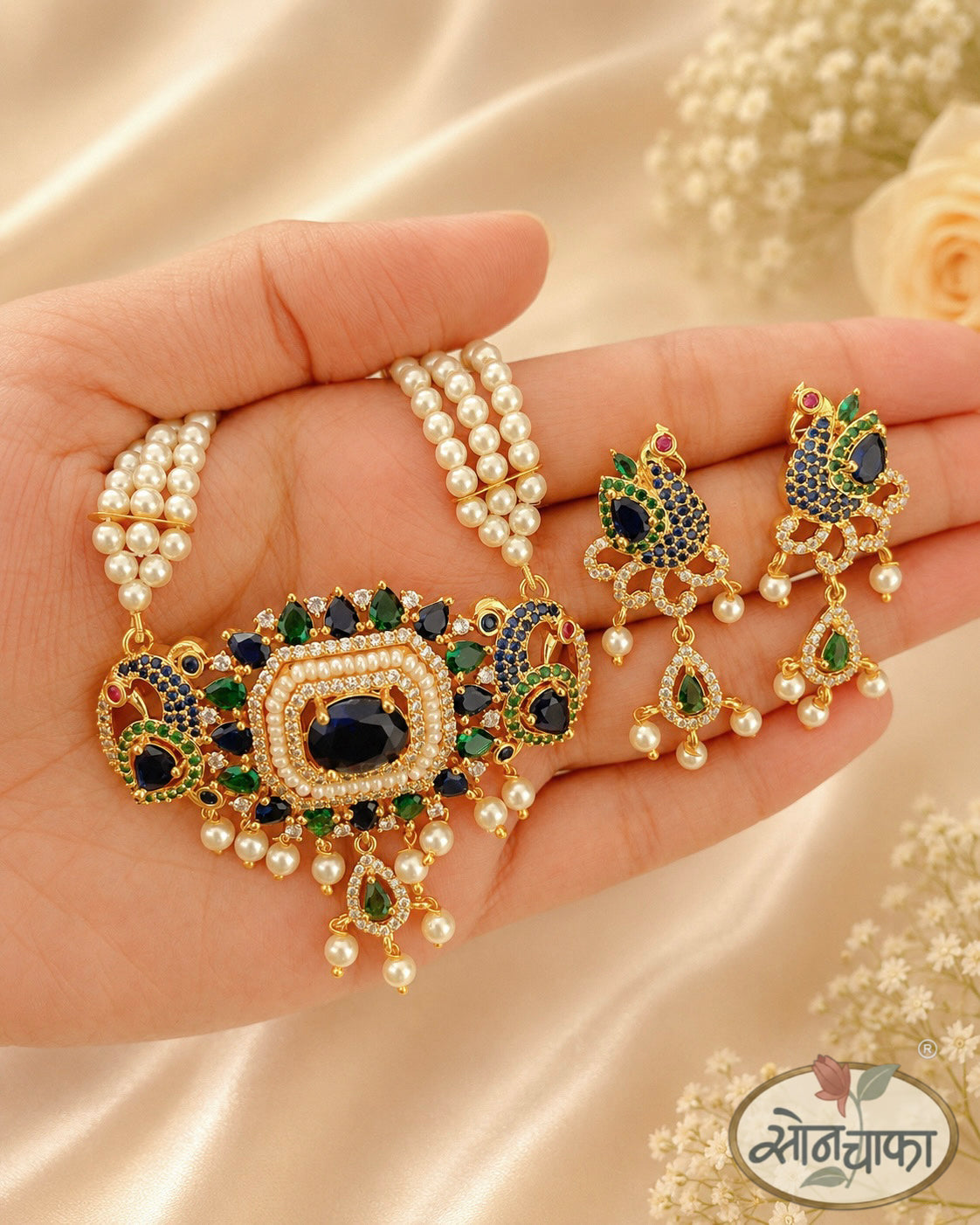 UNIQUE PEACOCK DESIGNER NECKLACE