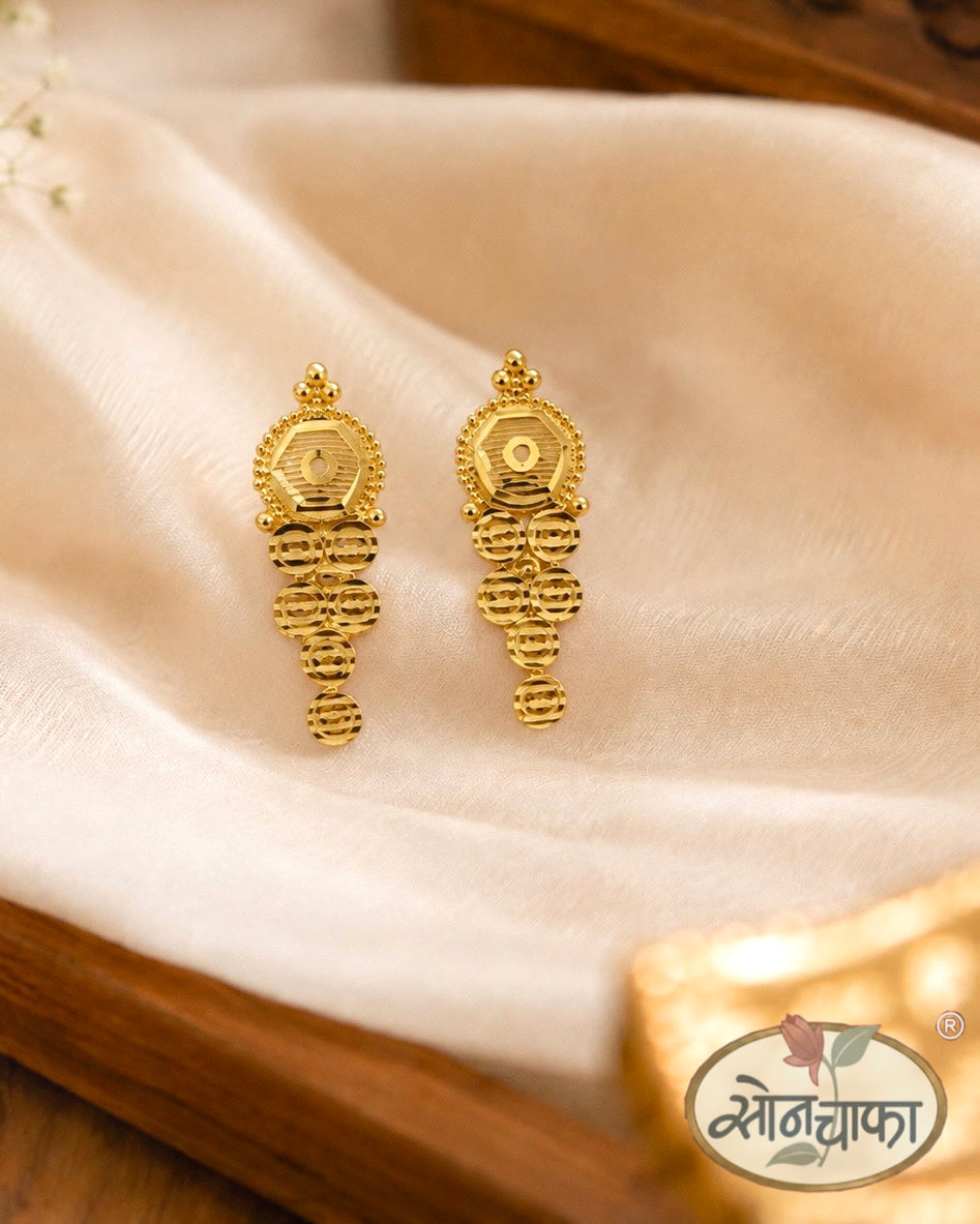 ORNANT GOLD DROP EARRINGS