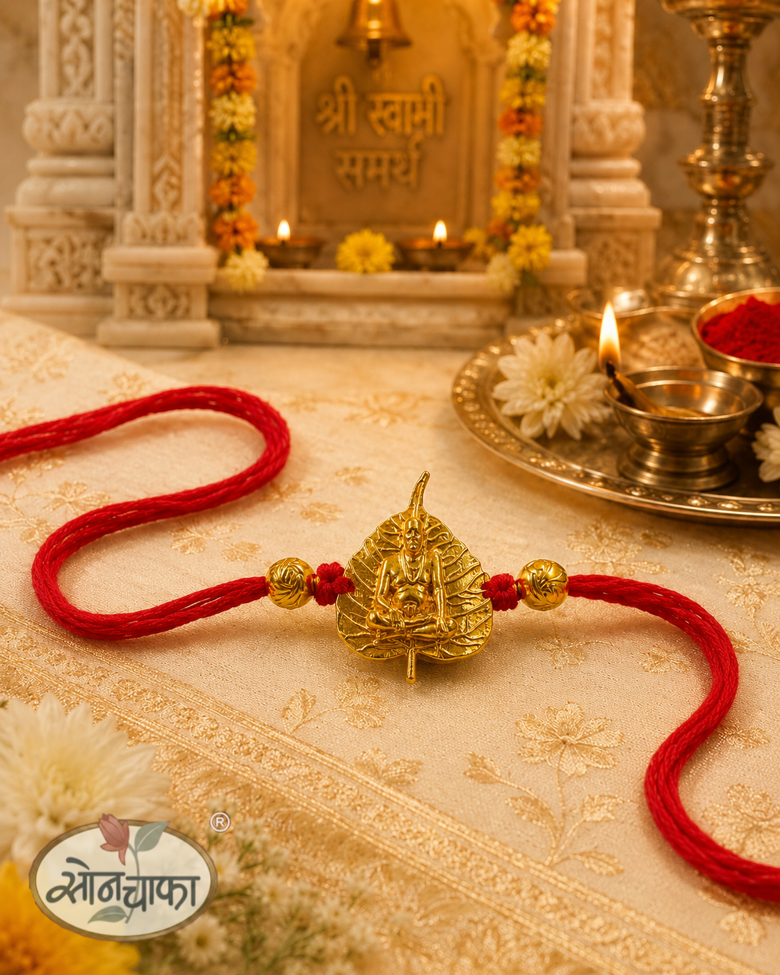 SHREE SWAMI SAMARTH WITH LEAF RAKHI