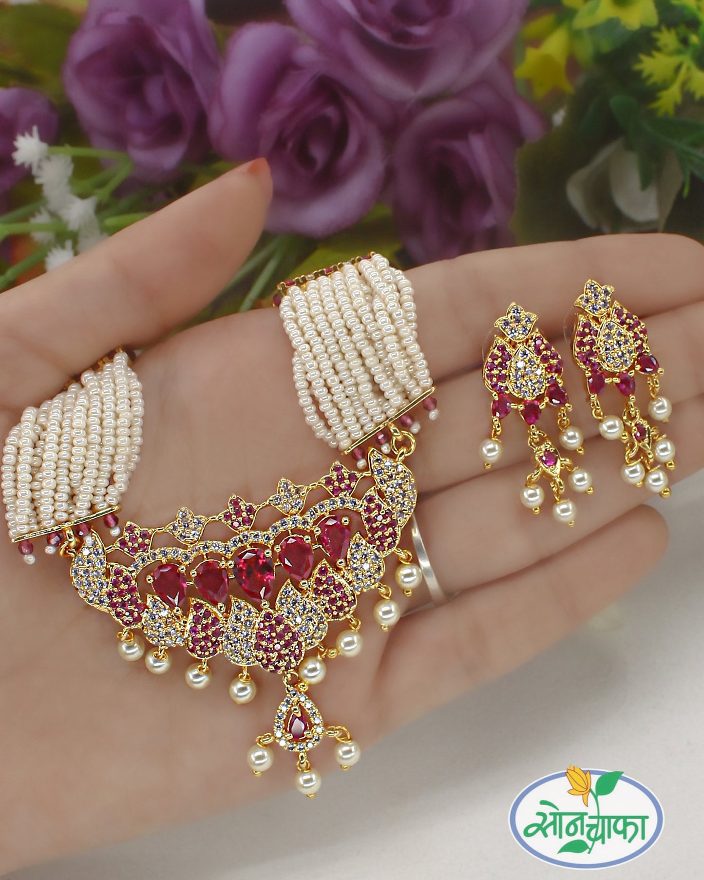 DAZZLING PEACOCK NECKLACE SET