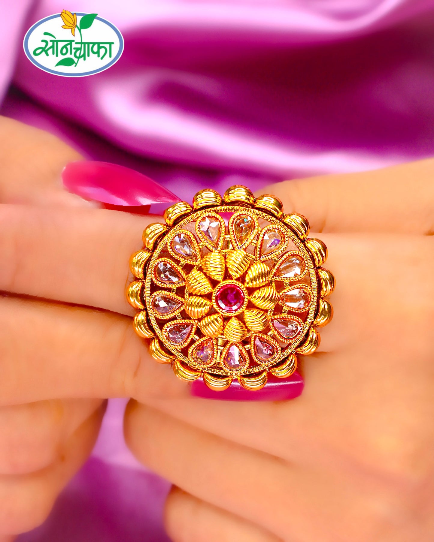 DROPLET DESIGNER FINGER RING