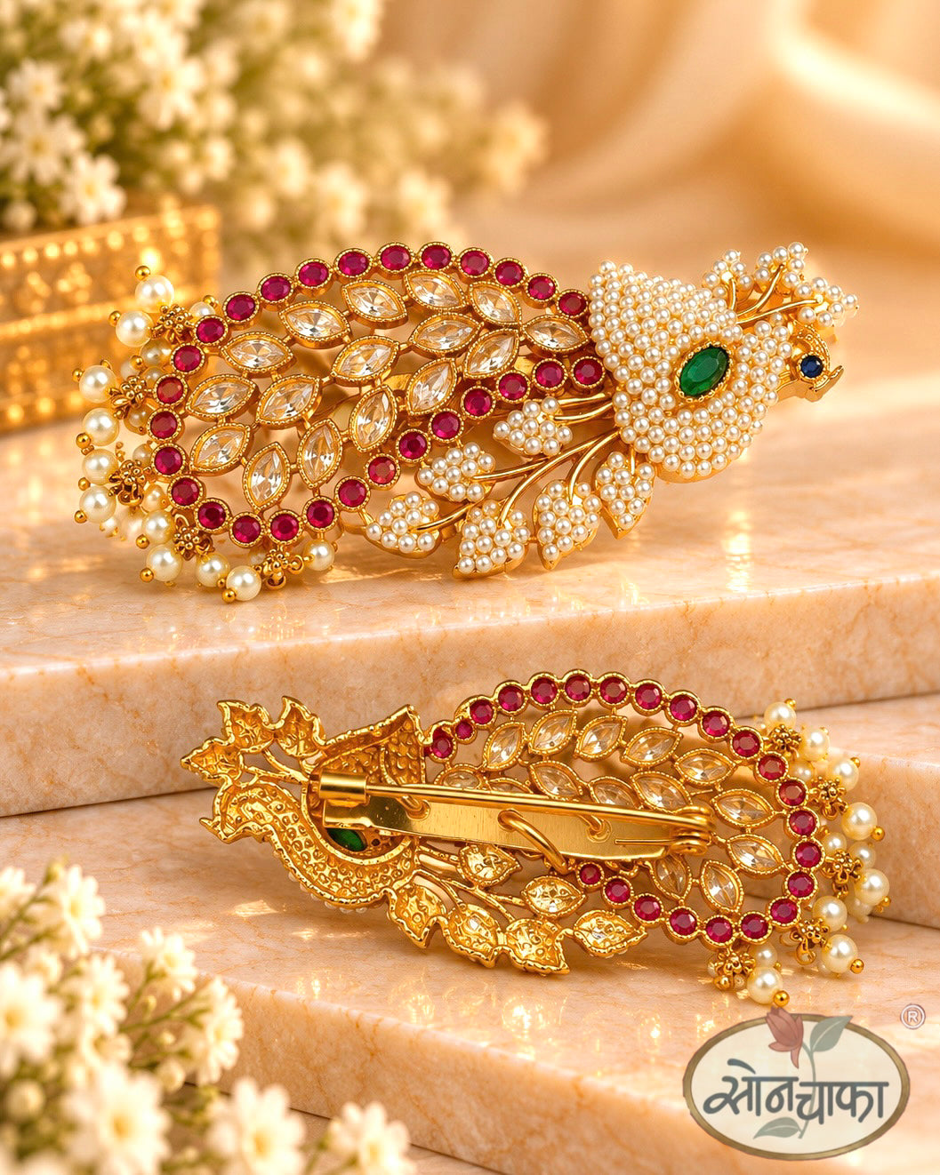FANCY PEACOCK DESIGNER SAREEPIN