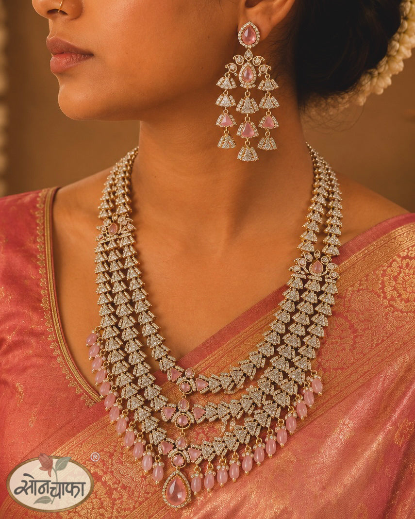 PINK PETAL LAYER NECKLACE