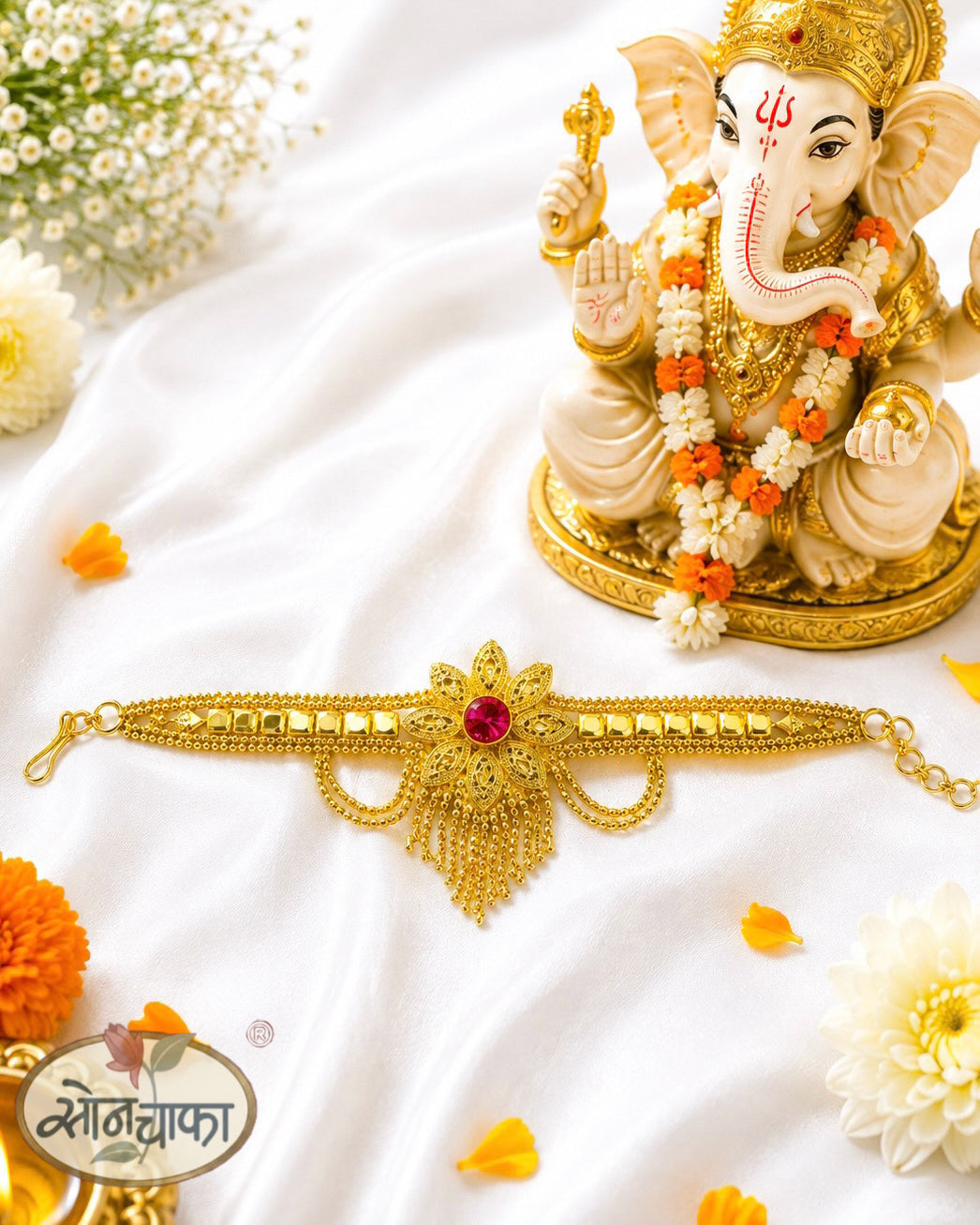 BLOSSOM DESIGNE GANPATI WAKI