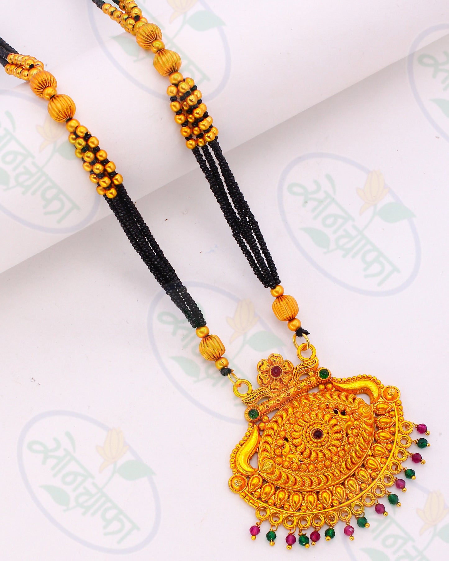 DESIGNER GOLDEN BEADS MANGALSUTRA