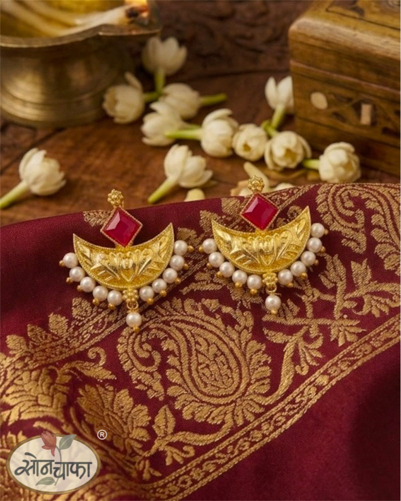 HALF-MOON DESIGNER EARRINGS