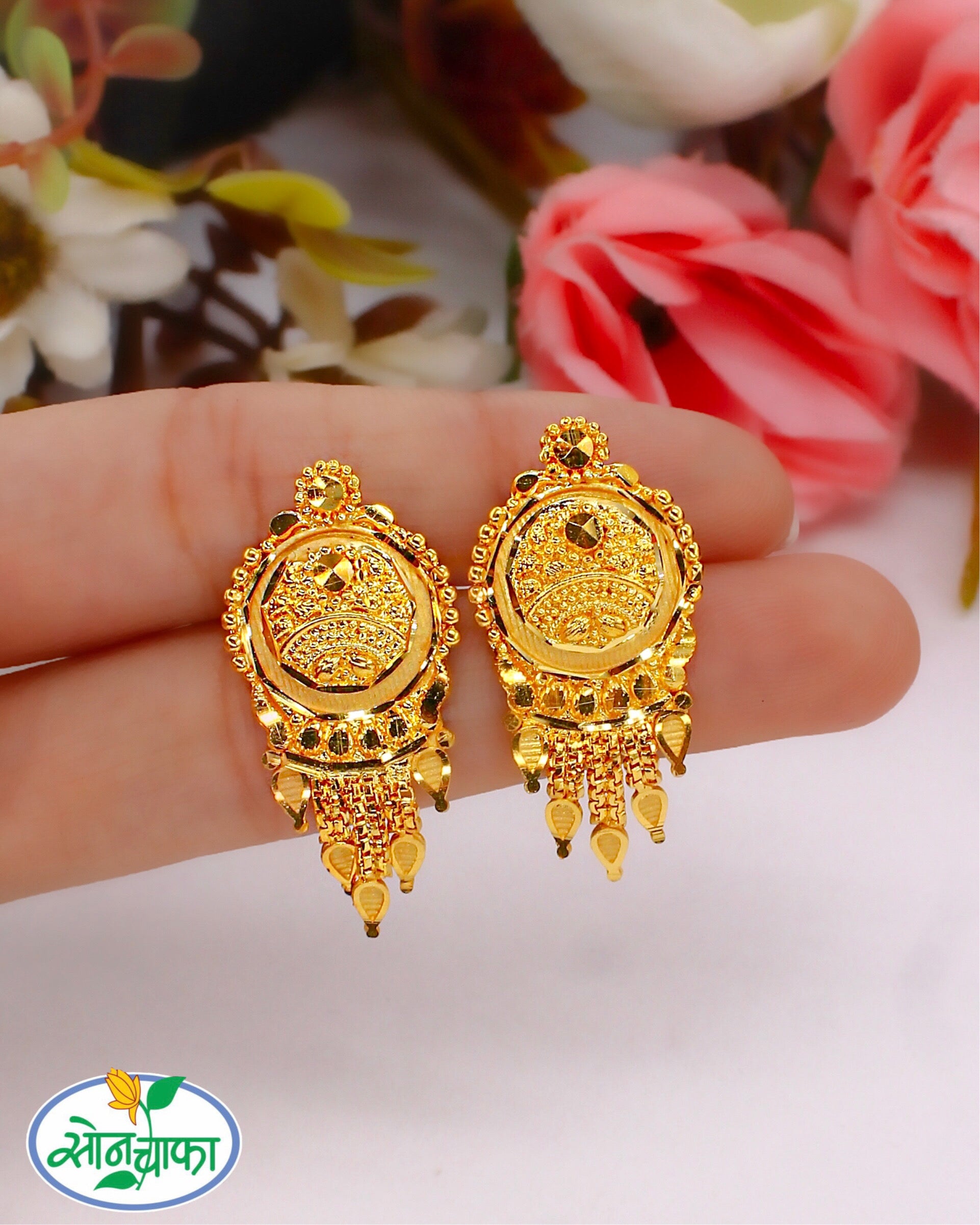 ETHEREAL GOLD PLATED EARRINGS – Sonchafa