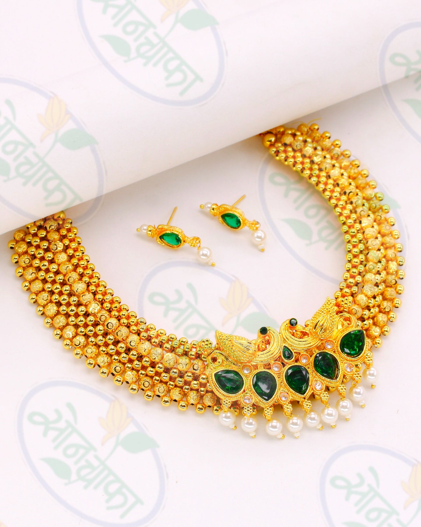 CLASSICAL PEACOCK THUSHI NECKLACE