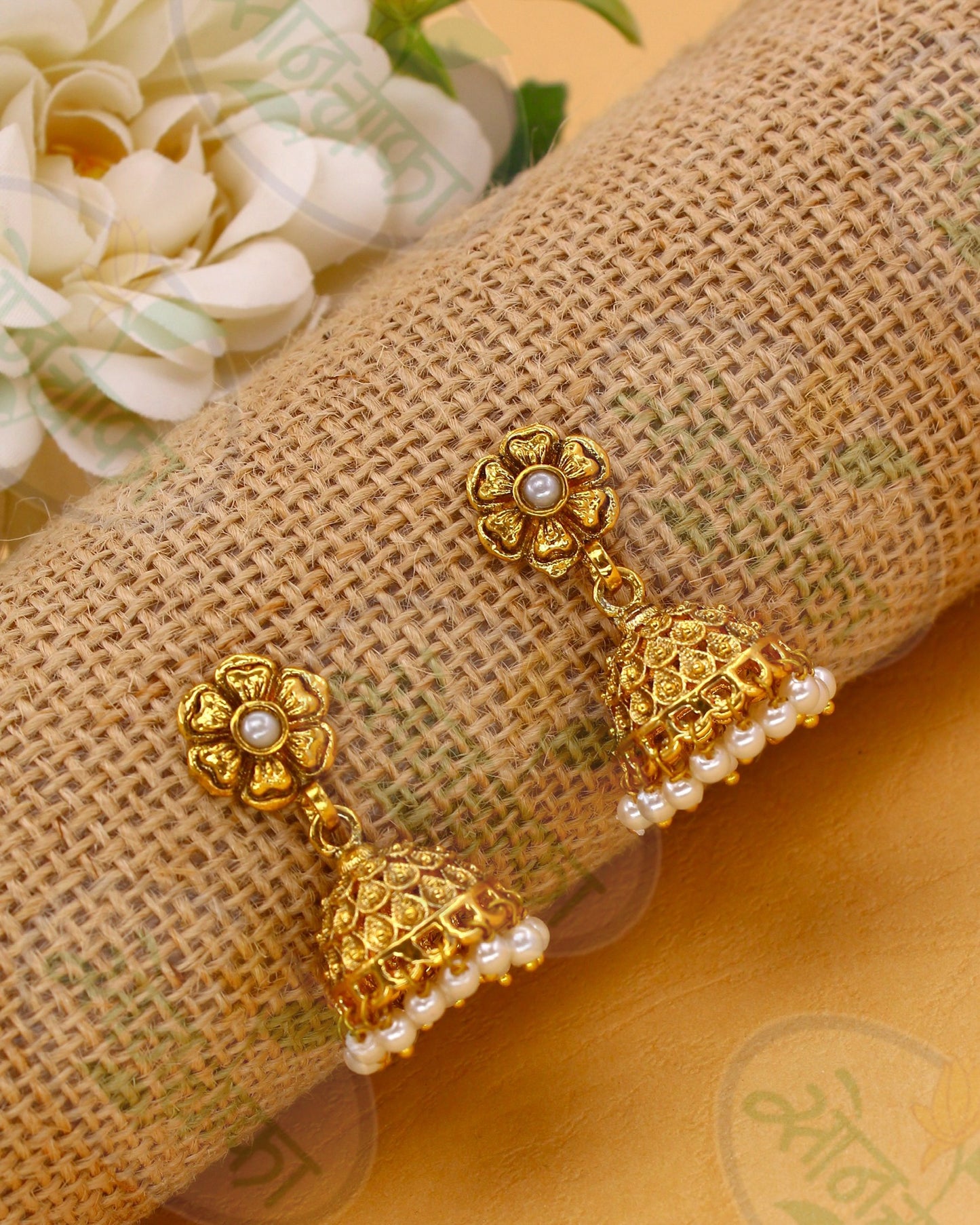 STUNNING FLORAL JHUMKA EARRINGS