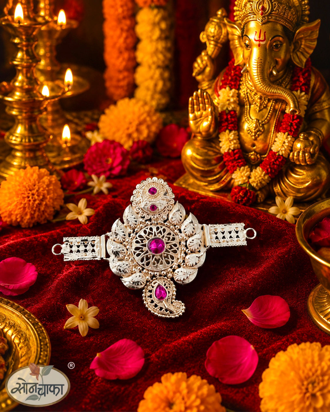 LEAF WITH FLORAL DESIGN SOND