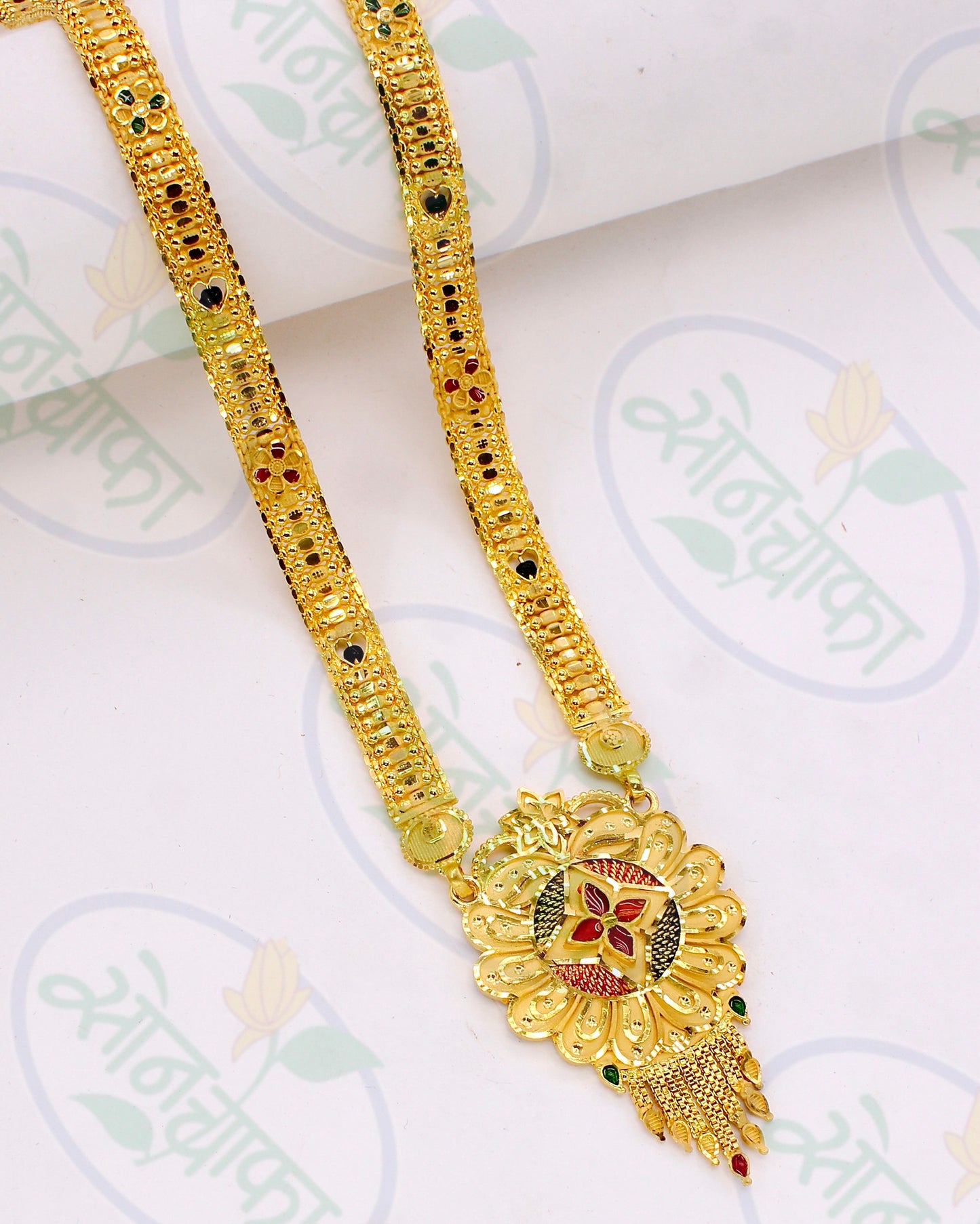 FLORAL GLAM GOLD PLATED MANGALSUTRA