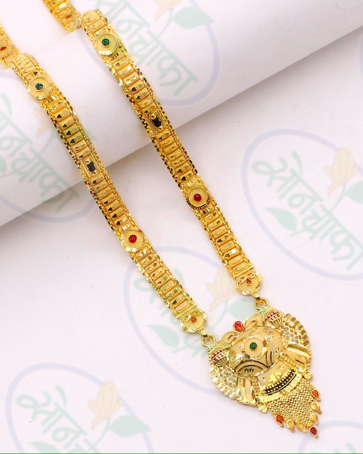 PATTI PATTERN GOLD PLATED MANGALSUTRA