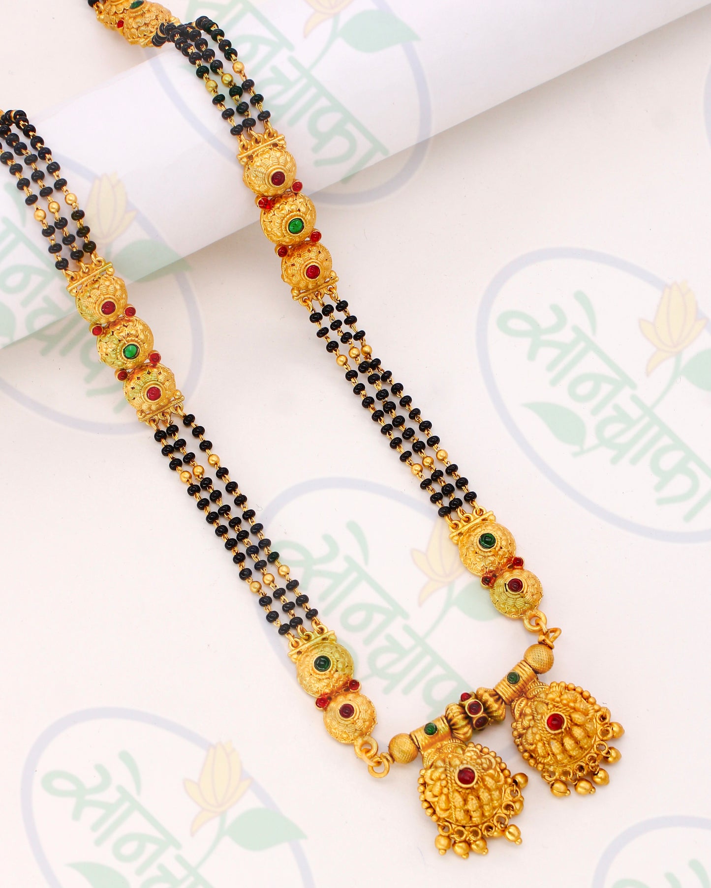 DESIGNER BLACK BEADS MANGALSUTRA