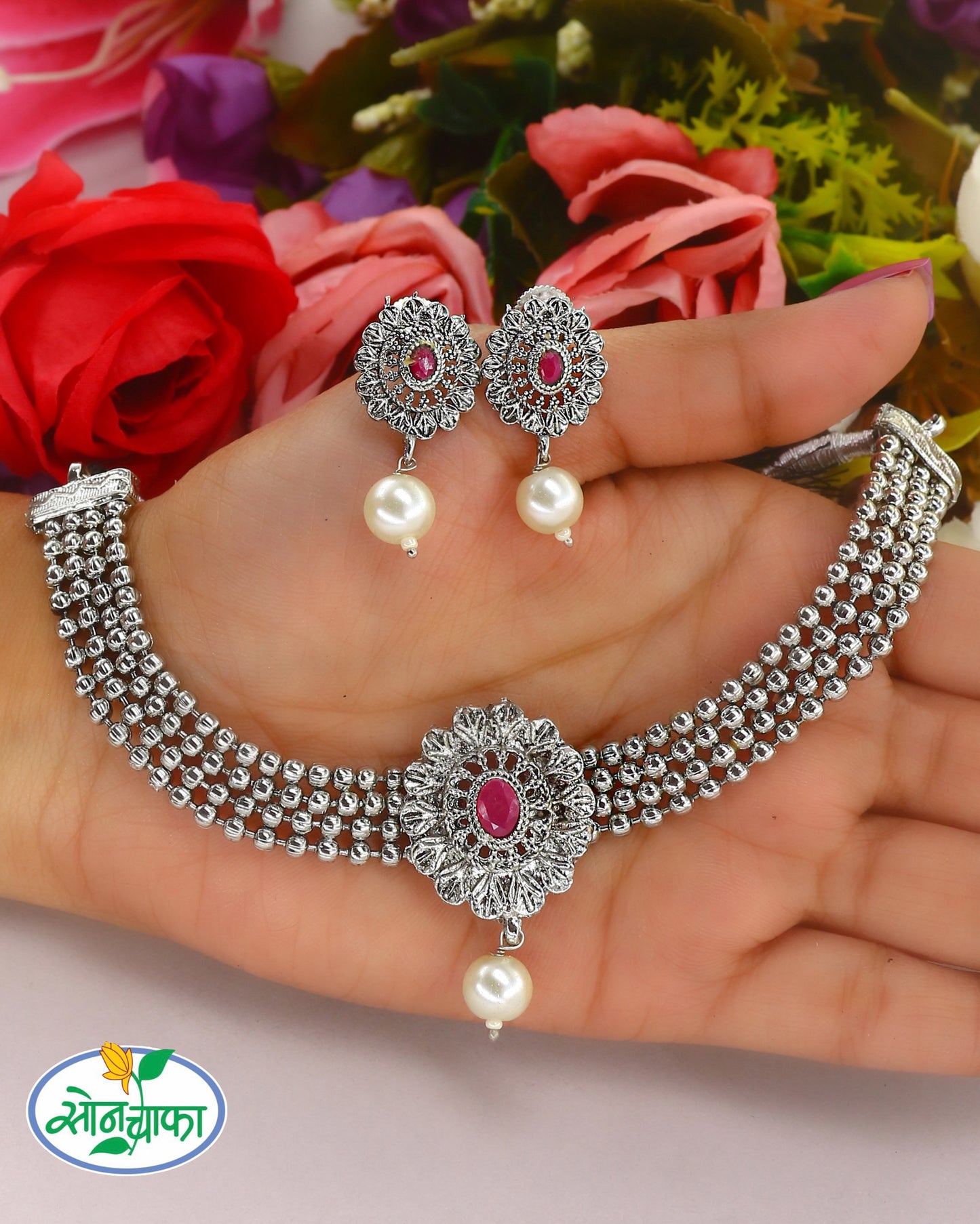 DESIGNER OXIDISED CHOKER