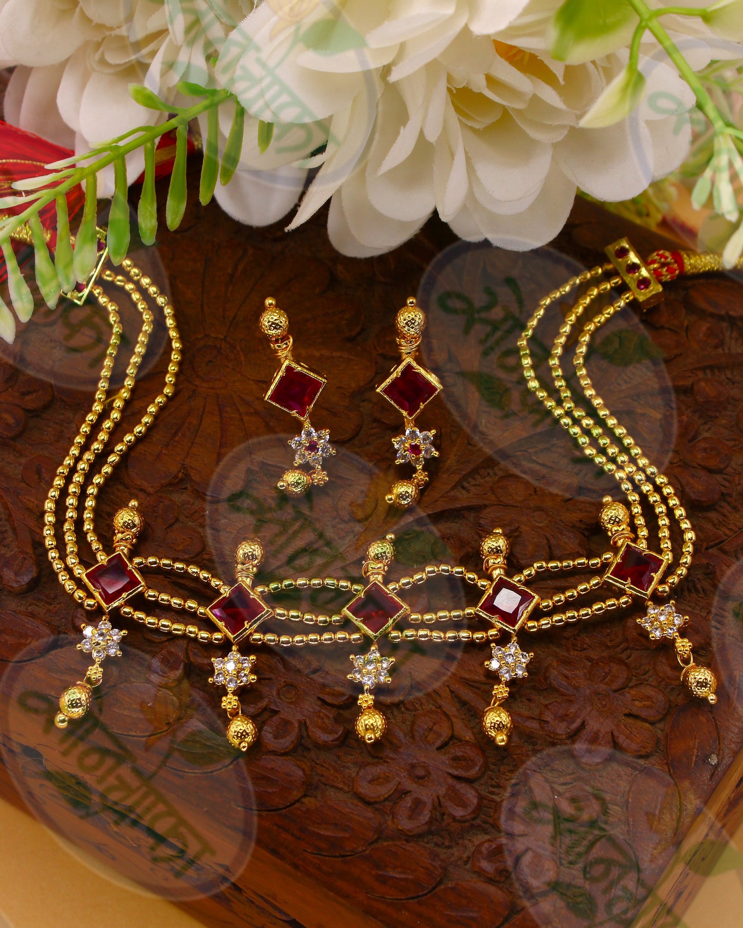 SQUARE DESIGNER CHOKER SET