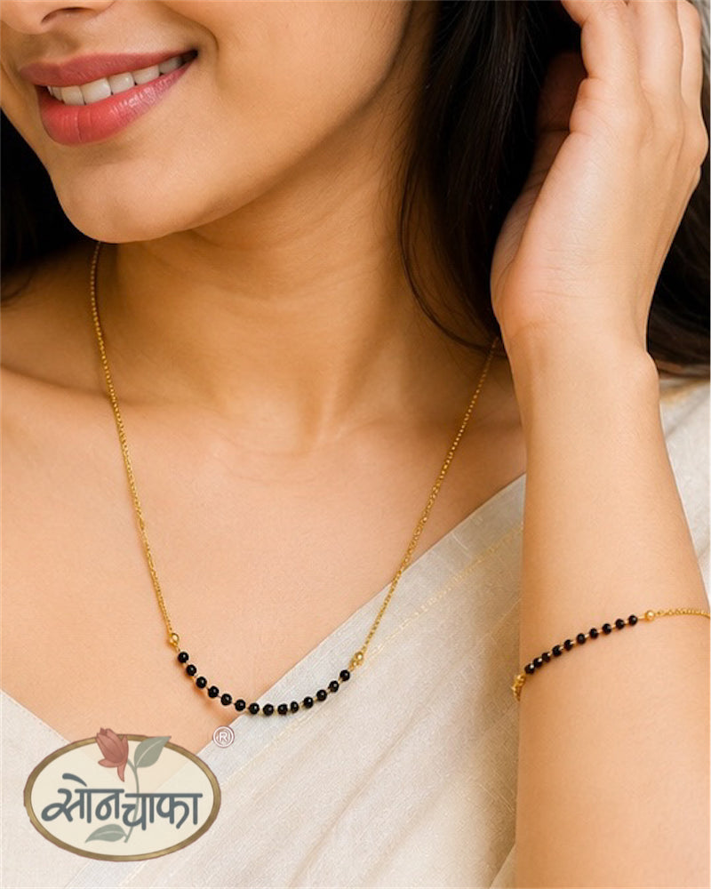 BLACK BEADS DESIGNER MANGALSUTRA