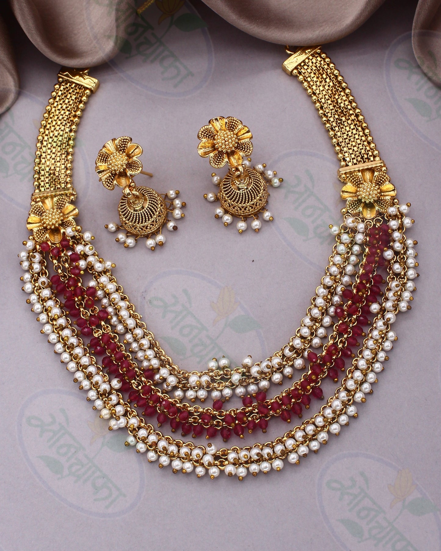 ANTIQUE PEARL BEADS DESIGNER NECKLACE