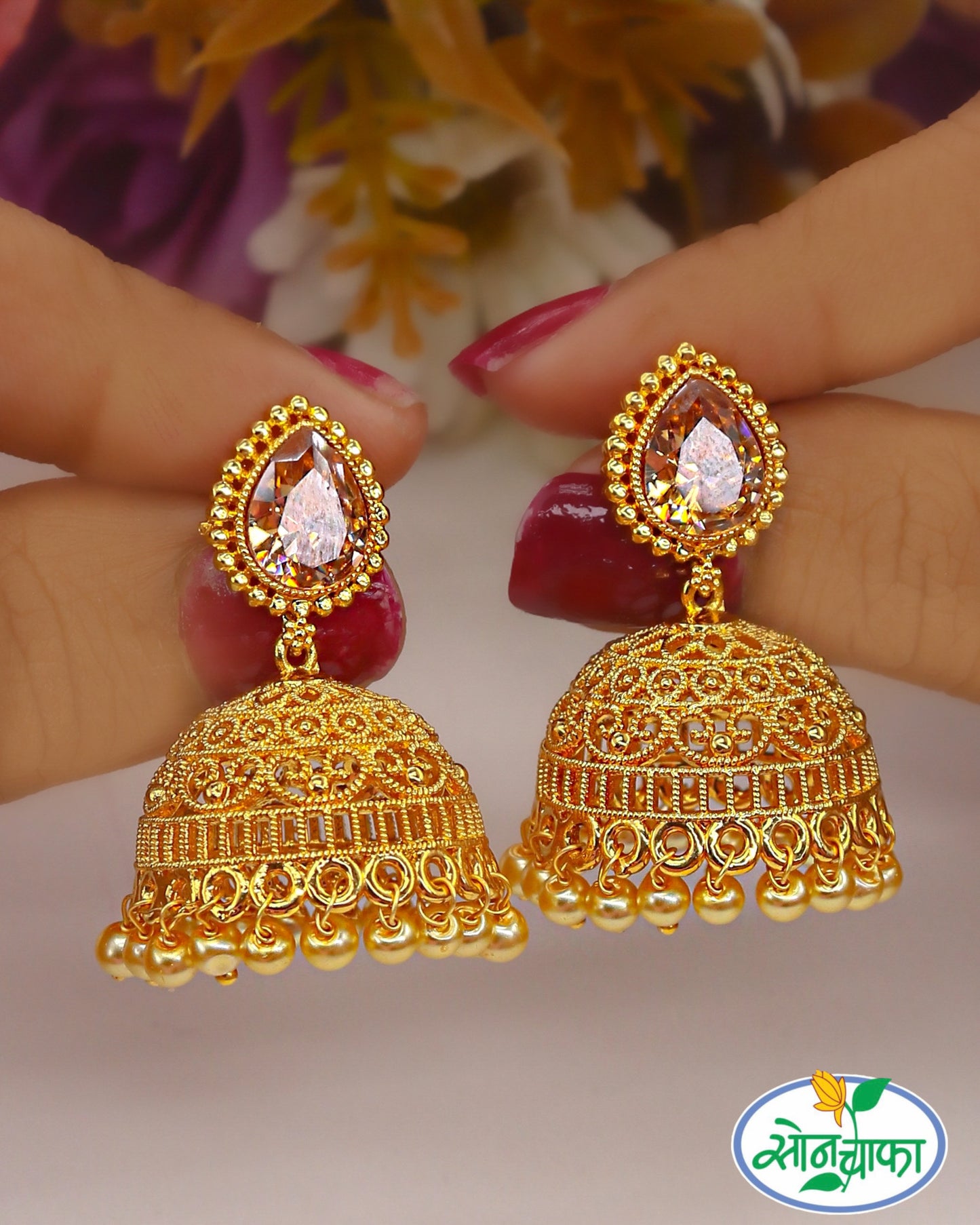 FANCY TRADITIONAL DROPLET JHUMKA