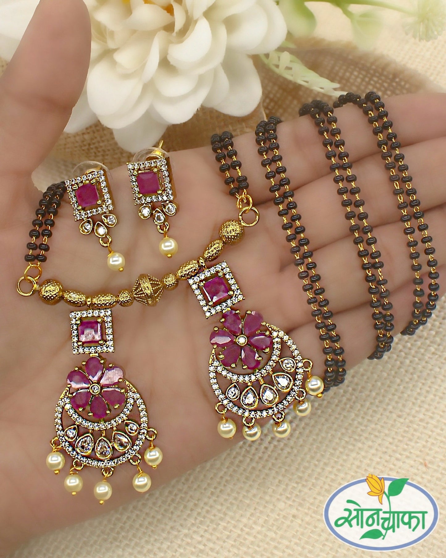 FLORAL SPARK DIAMOND MANGALSUTRA