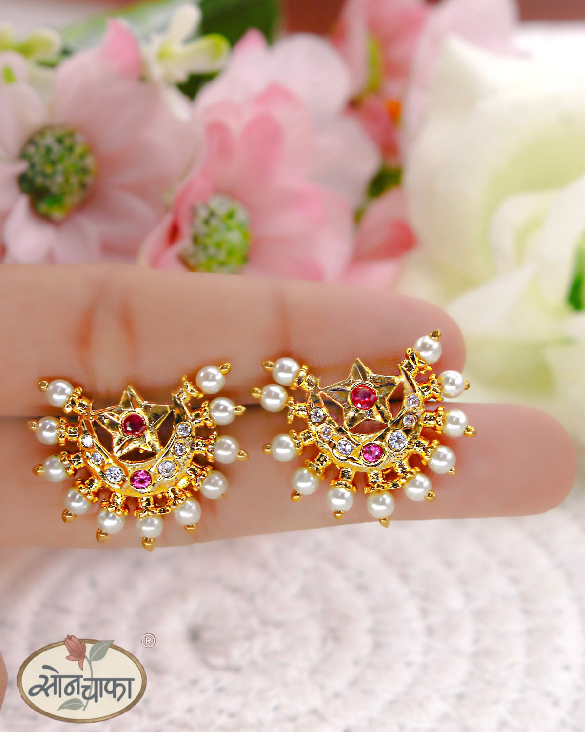 HALF MOON DESIGNER EARRINGS