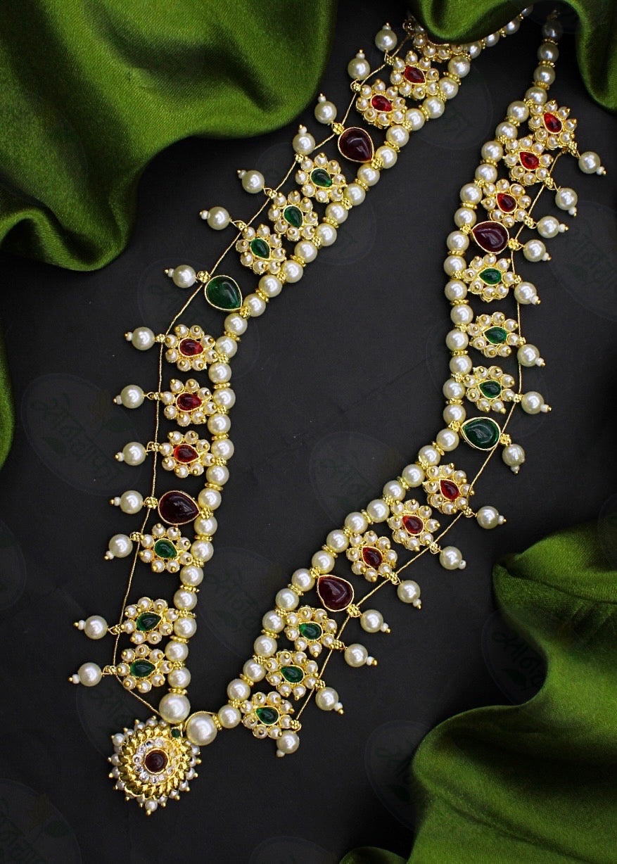 CHIC & TRENDY PEARL KOLHAPURI SAAJ