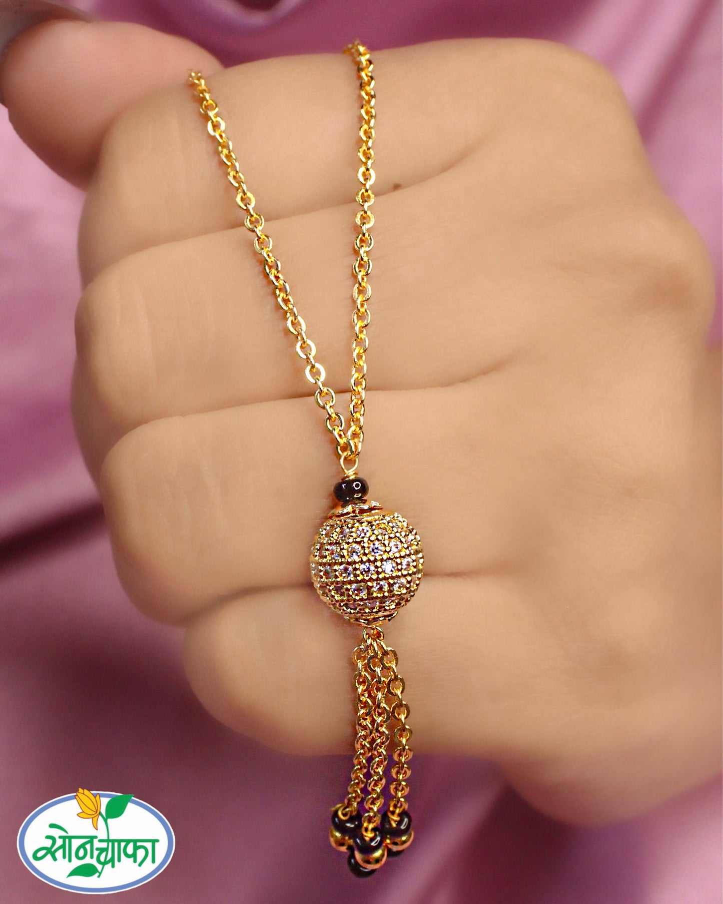 DESIGNER GOLDEN BEADS MANGALSUTRA