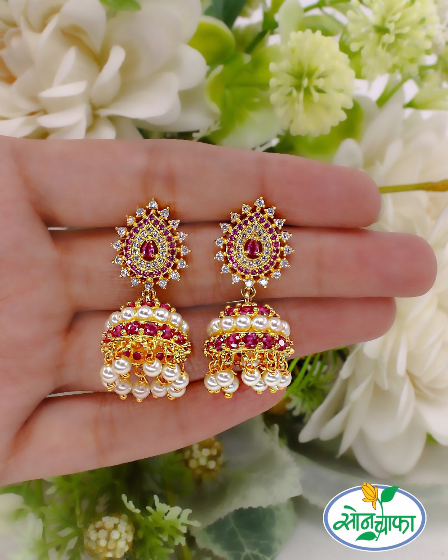 STONE DESIGNER JHUMKI