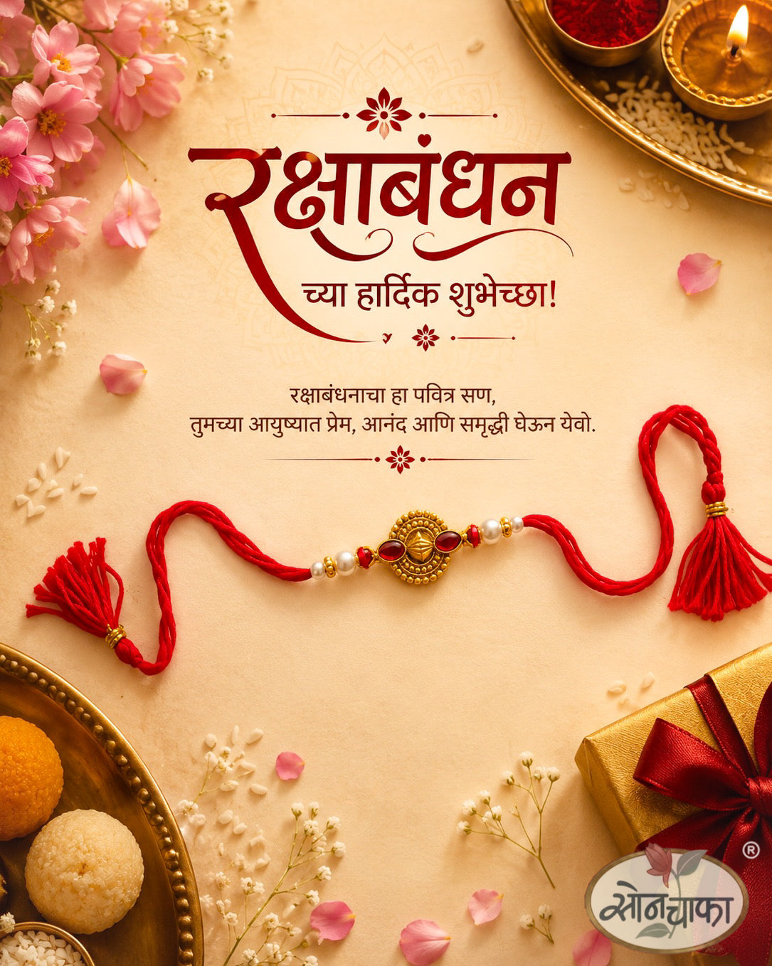 BRILLIANT PEARL BEADS RAKHI