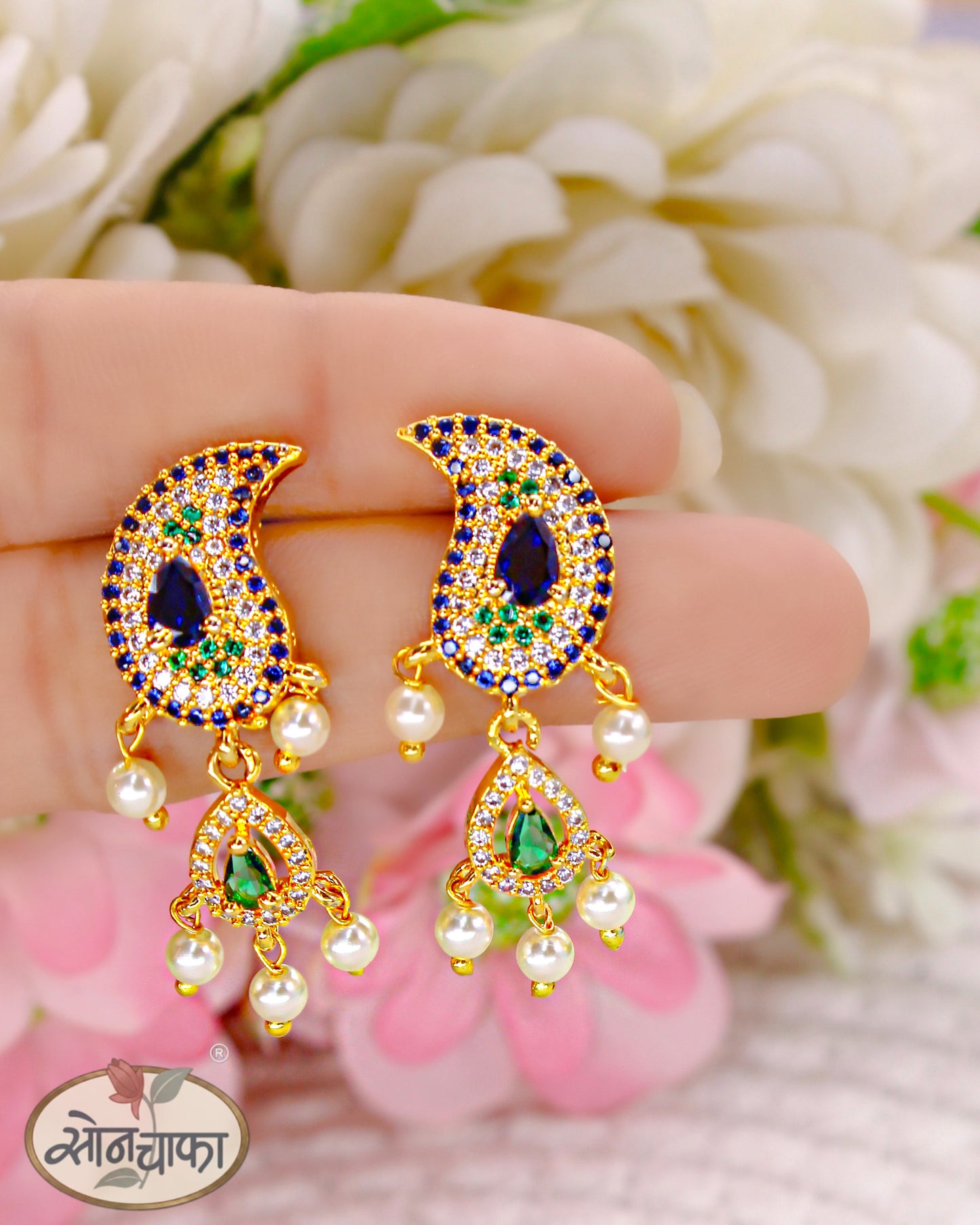 TRADITIONAL MOTI EARRINGS