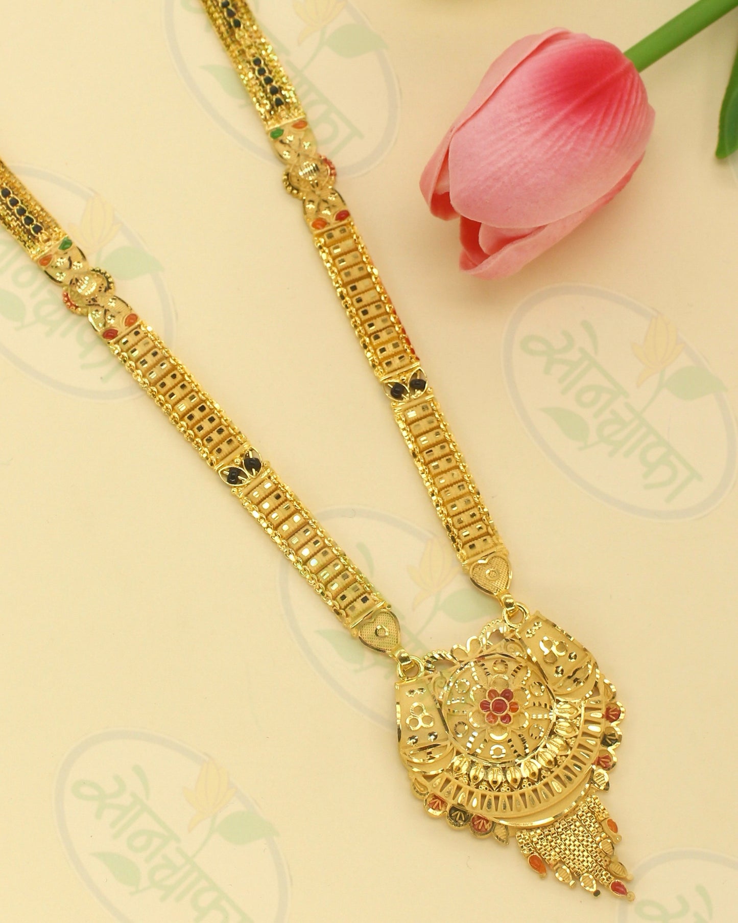 PATTI PATTERN GOLD PLATED MANGALSUTRA