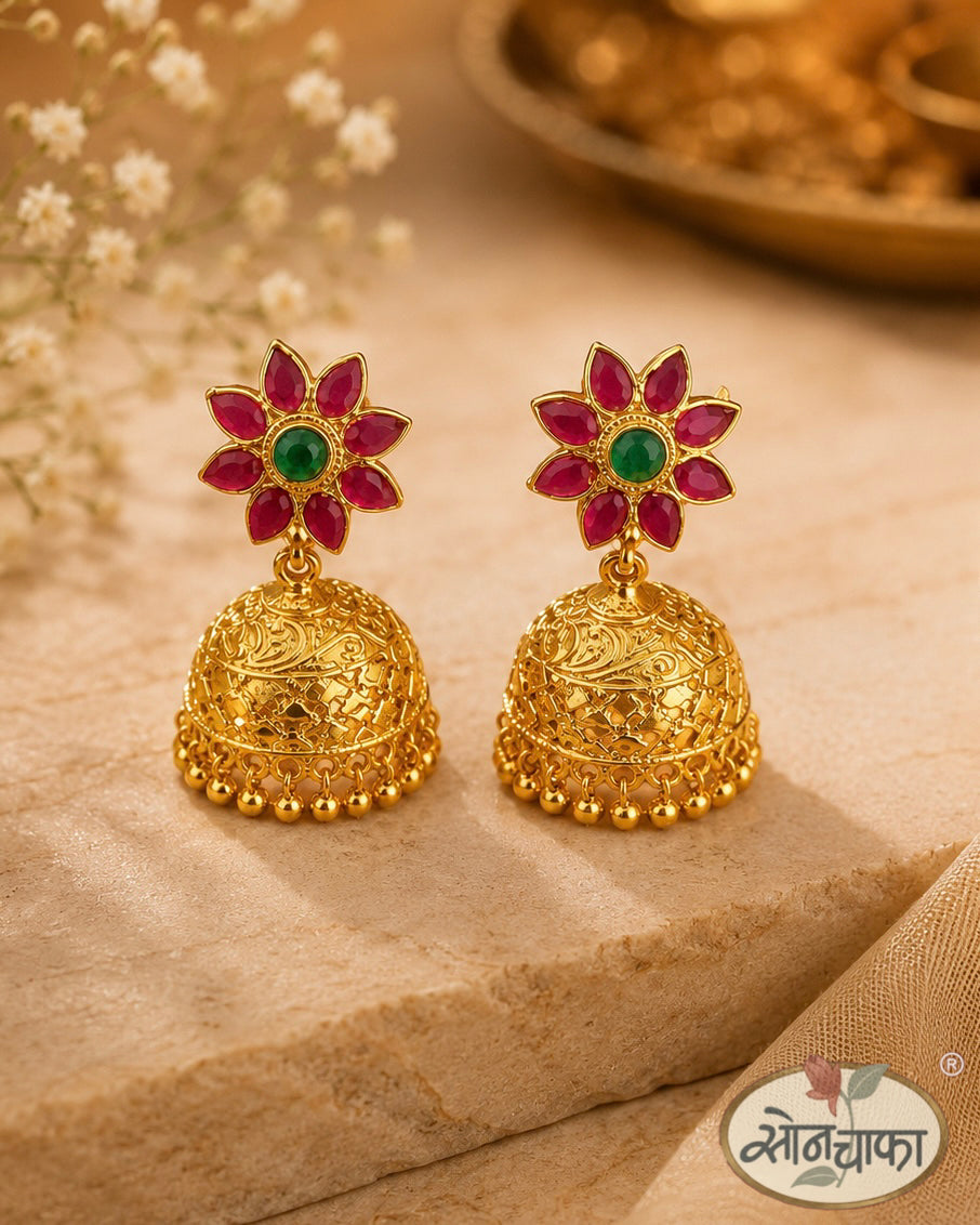 FLOWER DESIGNER EARRING JHUMKA