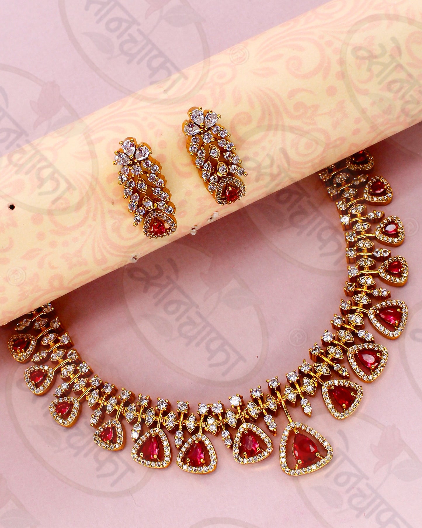 MAJESTIC RUBY TEARDROP NECKLACE