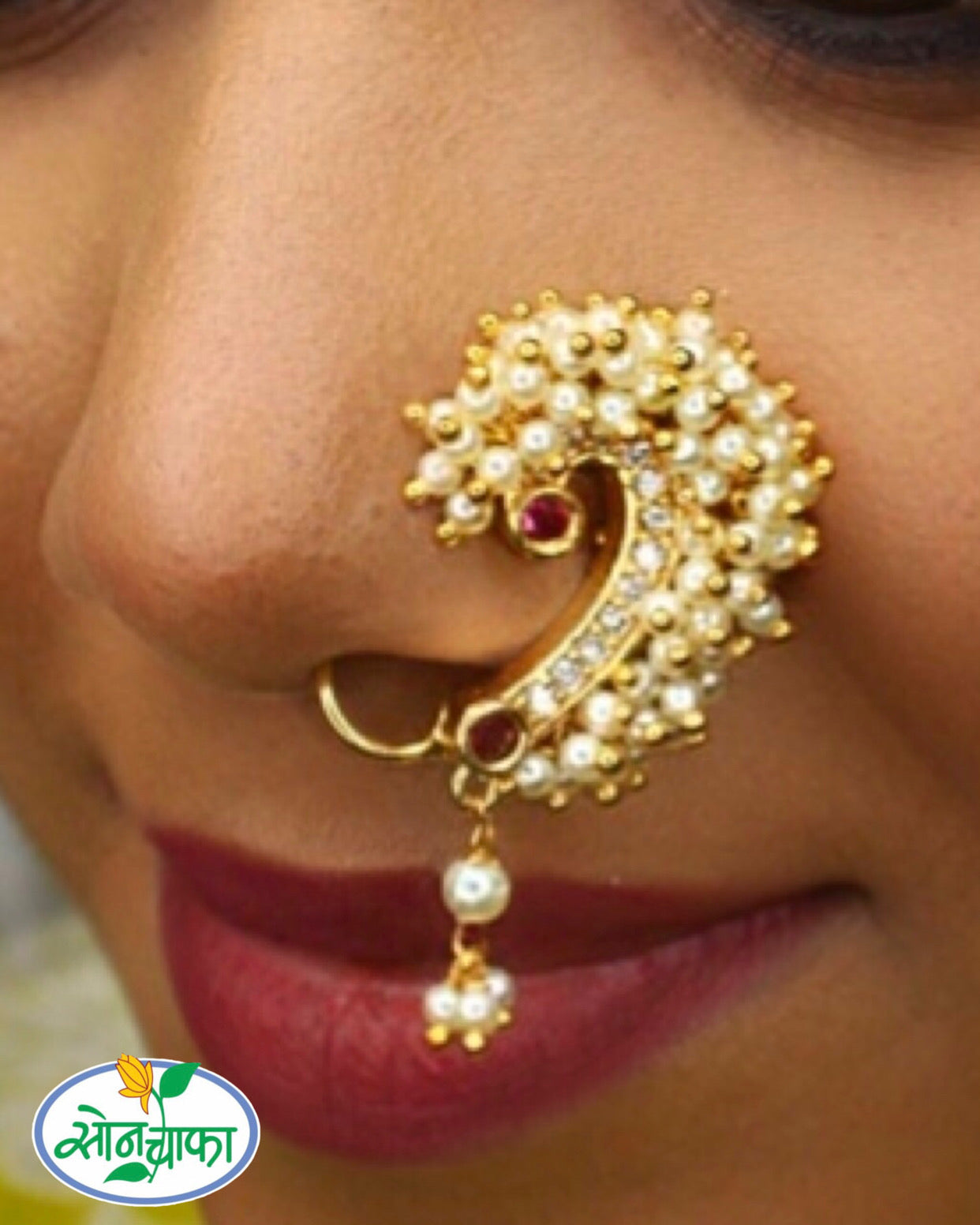 PEARL BEADS DESIGNER NATH