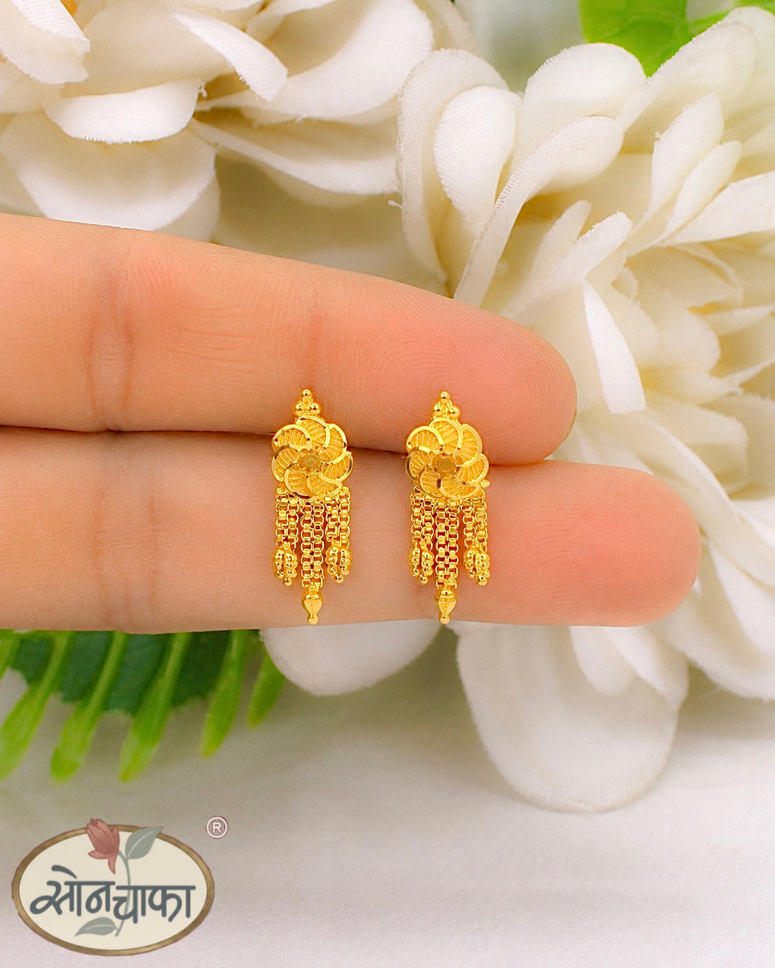 TRENDY GOLD PLATED EARRINGS